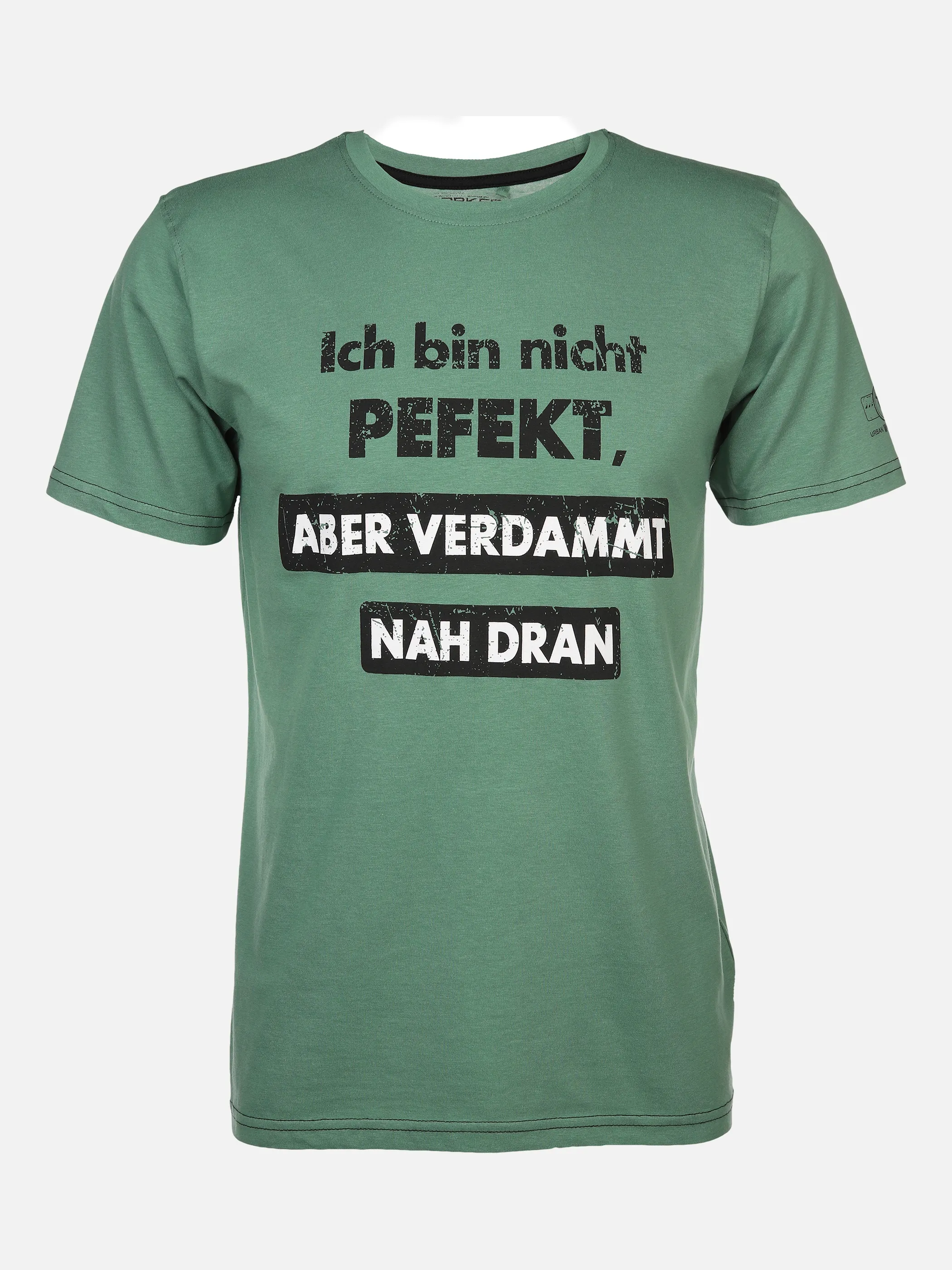 Worker He. T-Shirt 1/2 Arm Sprüche Grün 872418 GREEN 1 Worker He. T-Shirt 1/2 Arm Sprüche Grün 872418 GREEN 1