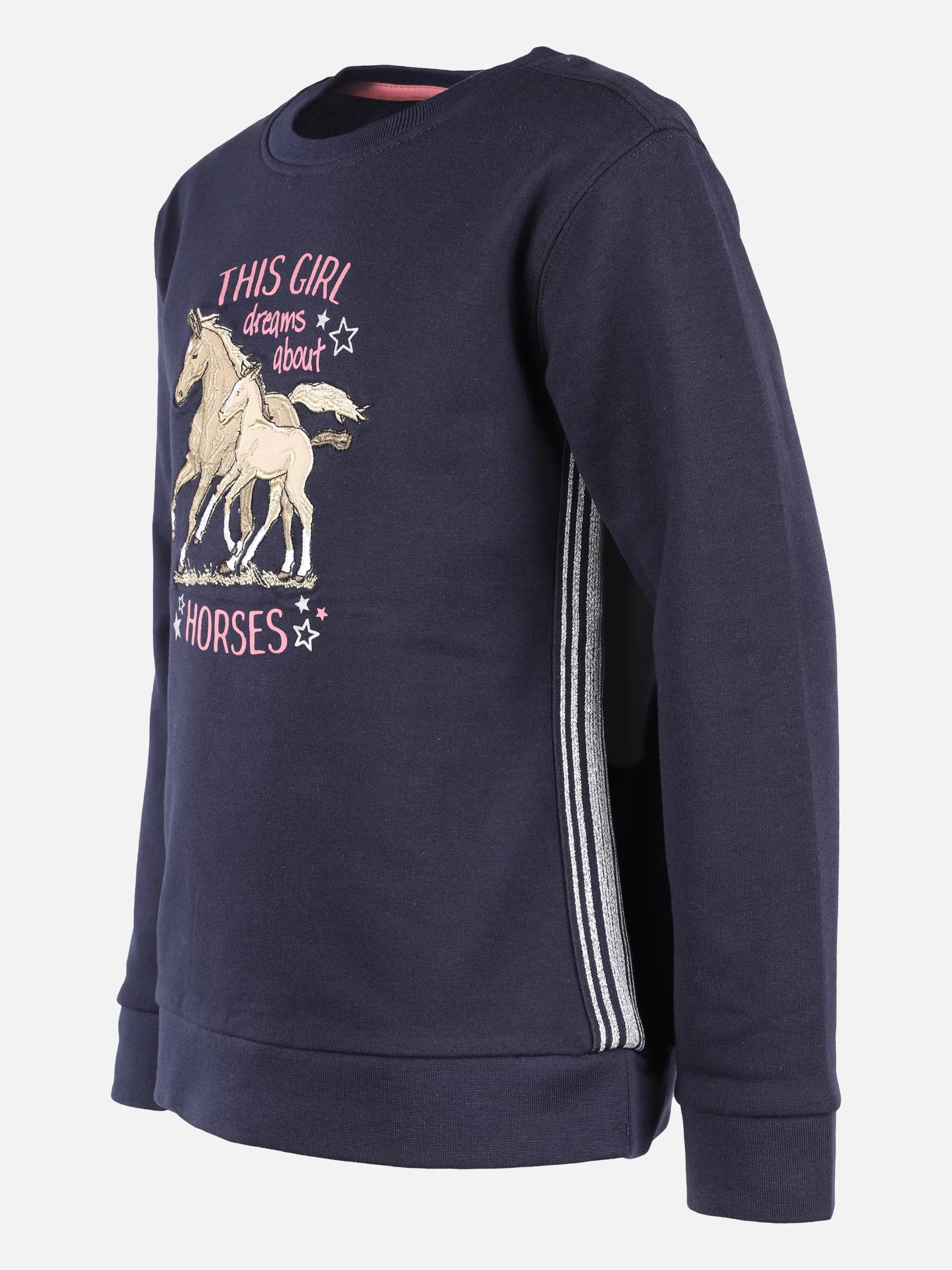 Stop + Go MG Sweatshirt in navy + mauve Blau 868351 NAVY 3