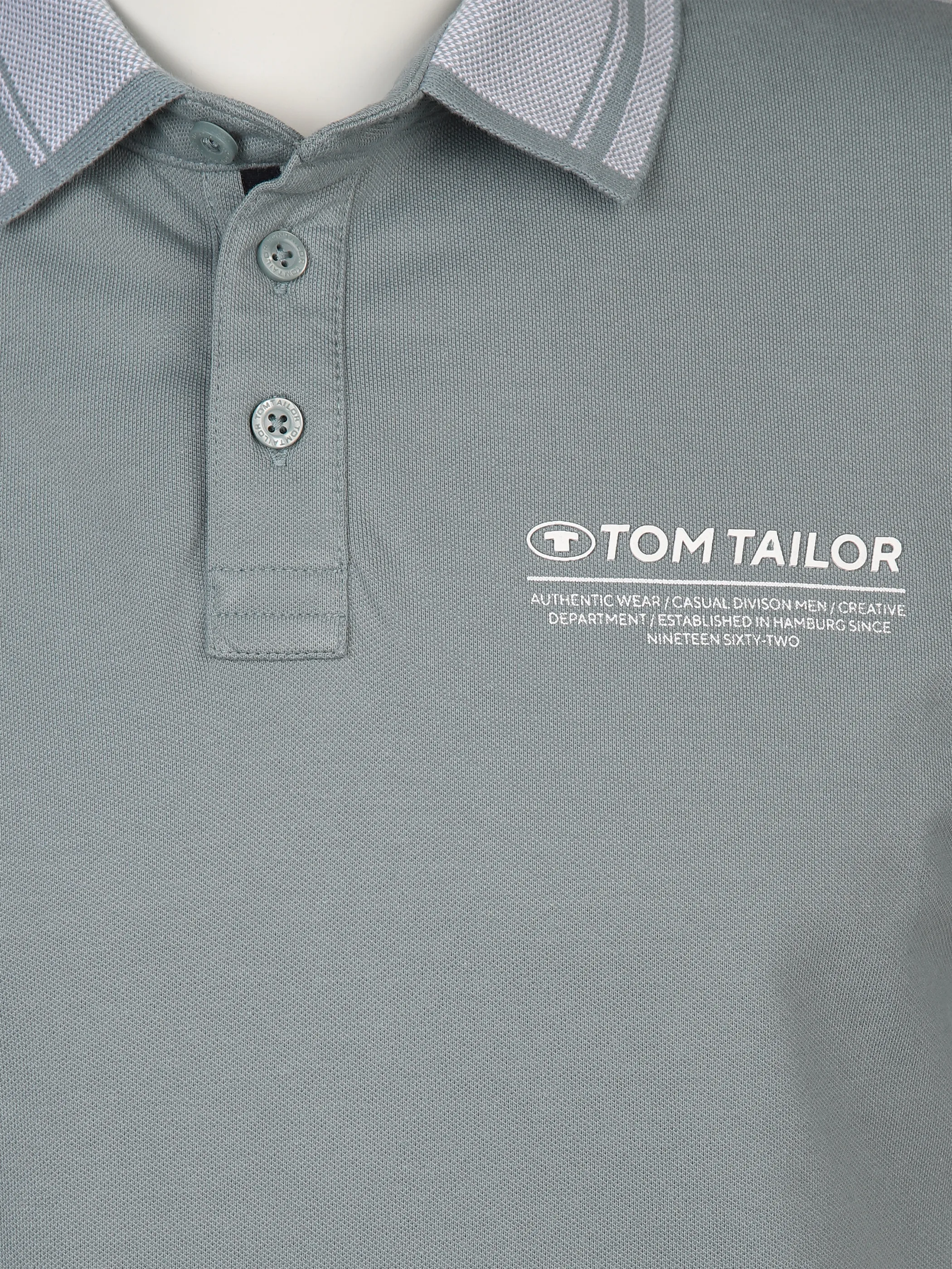 Tom Tailor 1040823 NOS polo with details Grau 890932 27475 3