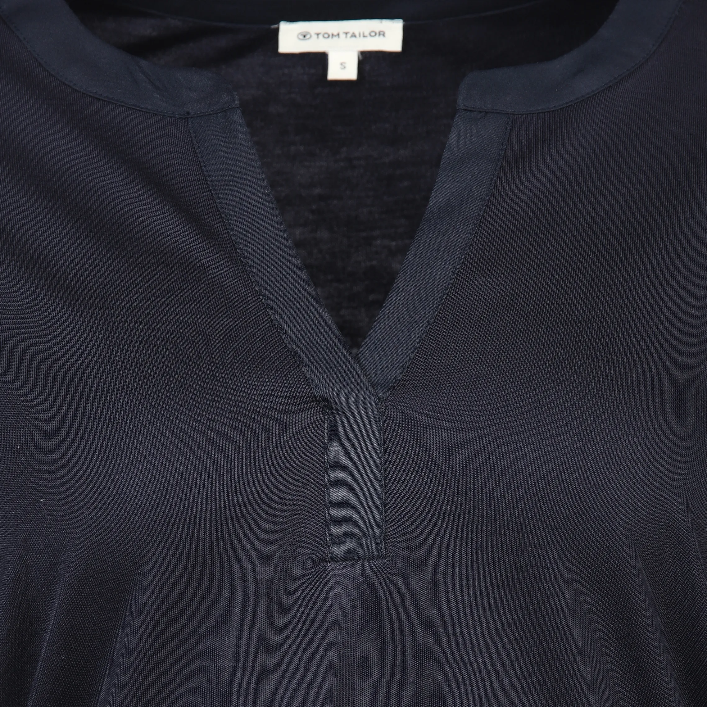 Tom Tailor 1039066 T-shirt henley fabric Blau 887450 10668 3