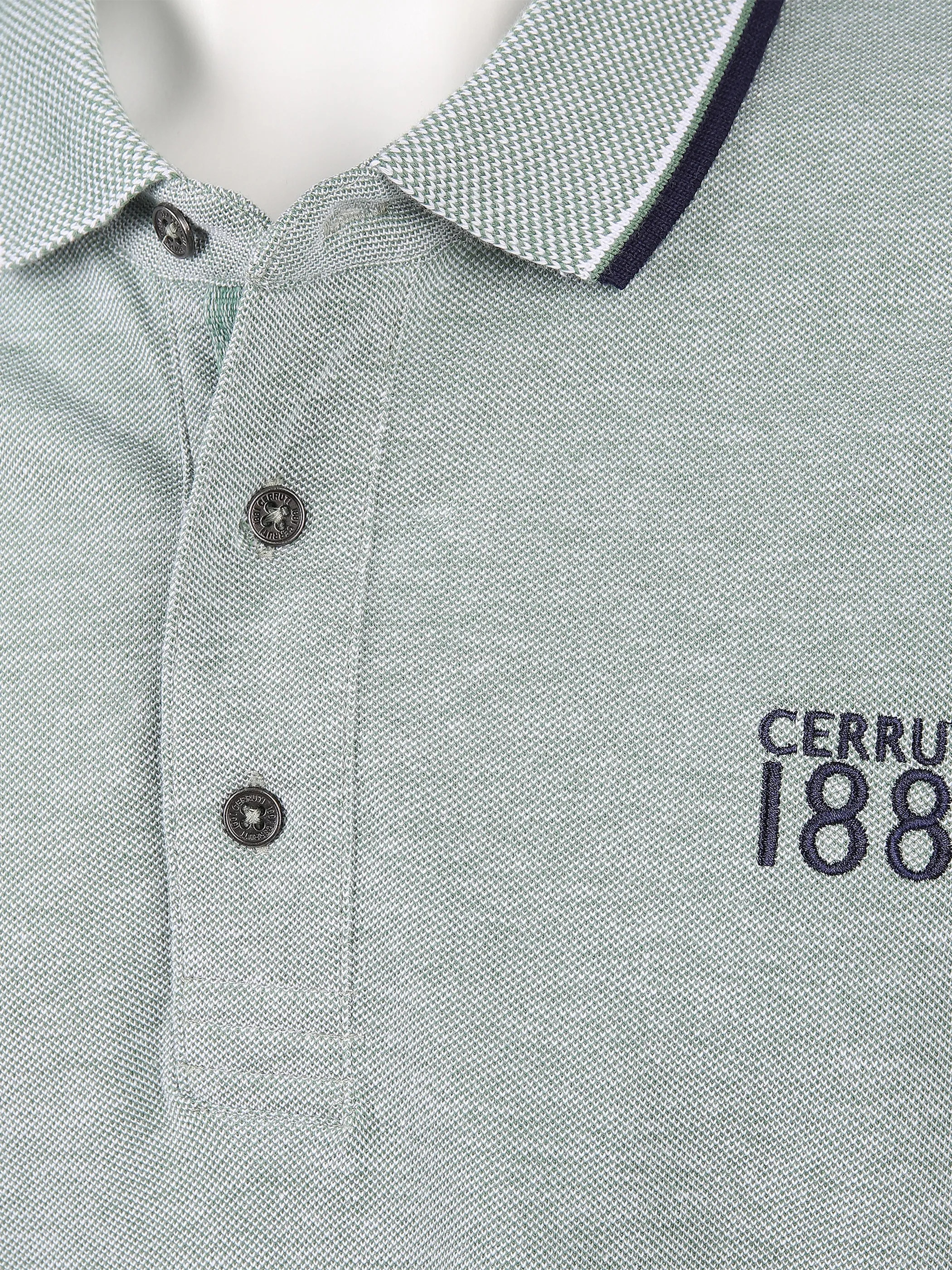 Cerruti 1881 He. Poloshirt 1/2 Arm twisted Grün 834101 MINT 3 Cerruti 1881 He. Poloshirt 1/2 Arm twisted Grün 834101 MINT 3