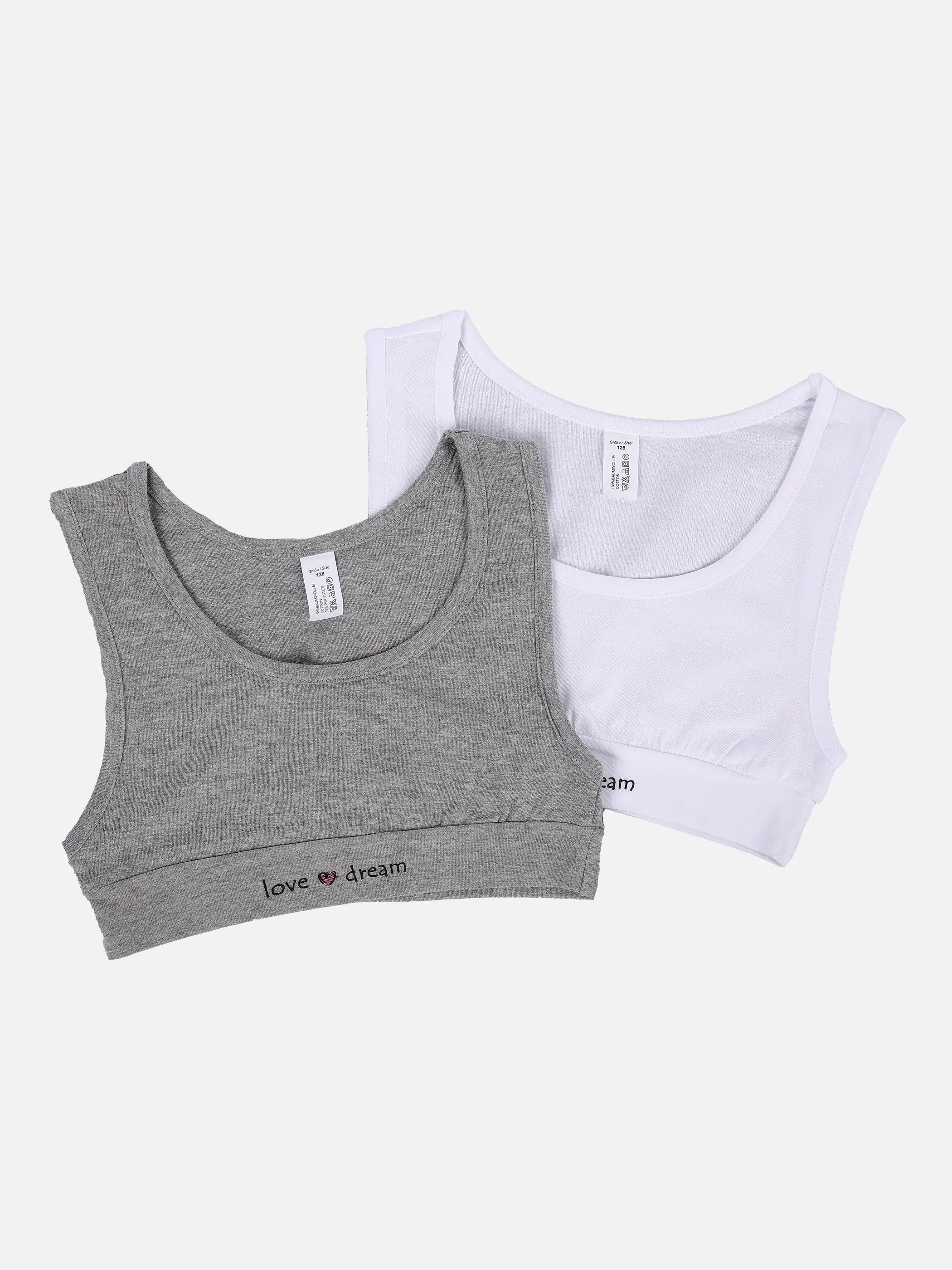 Stop + Go Md. Bustier 2er Set Grau 851066 GREY MEL/W 1 Stop + Go Md. Bustier 2er Set Grau 851066 GREY MEL/W 1