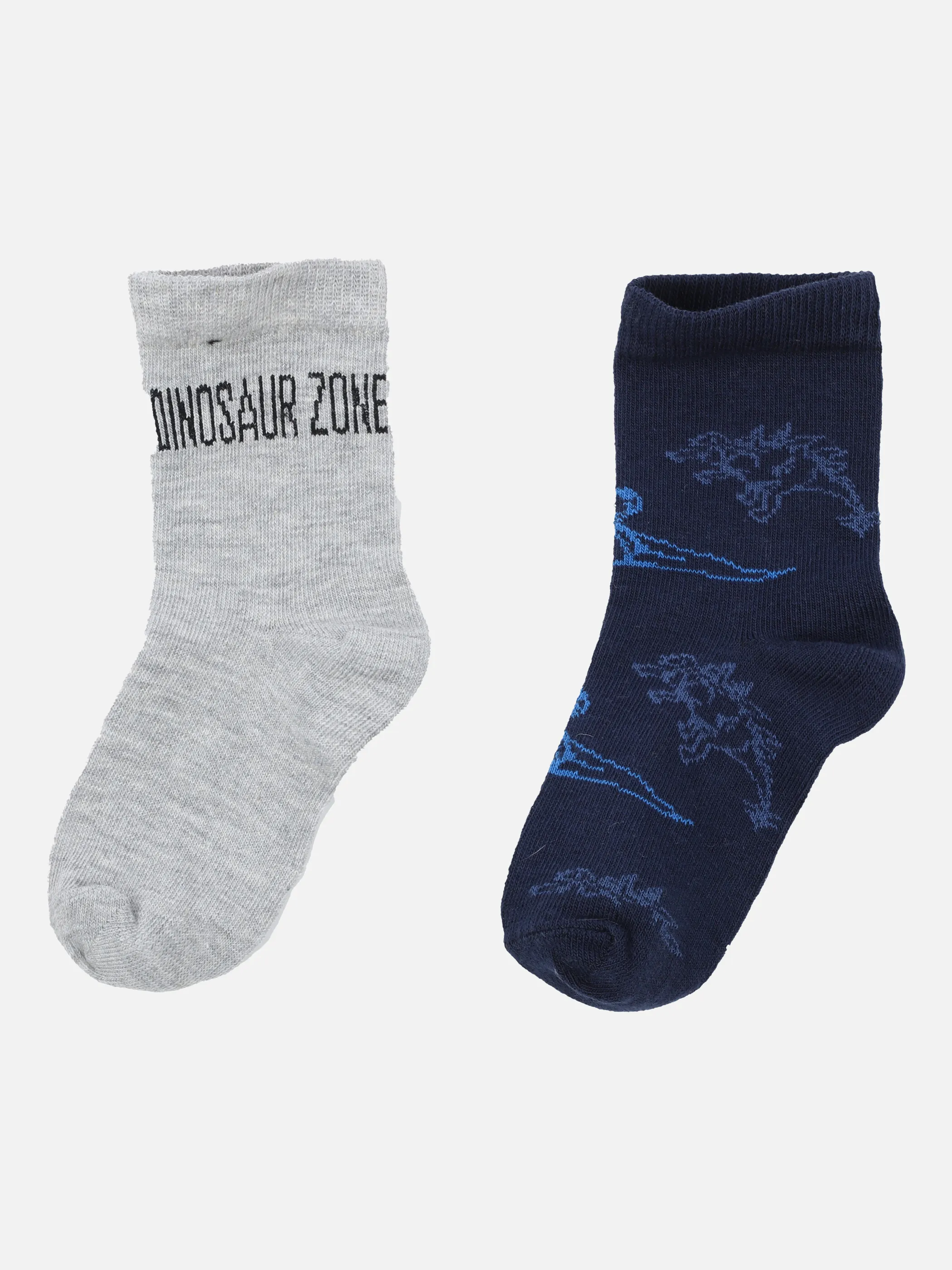 Stop + Go MB Socken 2er Pack Dino Grau 863347 BLAU/GRAU 2