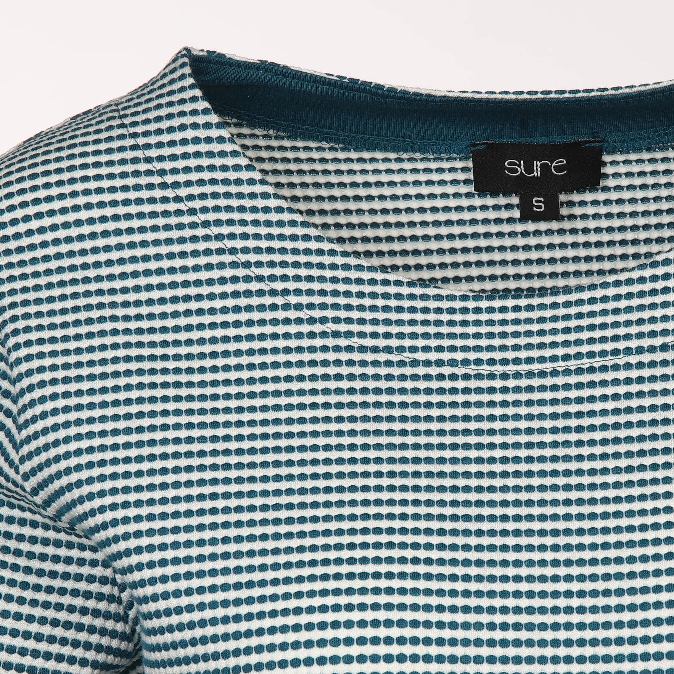 Sure Da-Jaquard Shirt m. 3/4 Arm Marine 880489 DK INK/OFF 3 Sure Da-Jaquard Shirt m. 3/4 Arm Marine 880489 DK INK/OFF 3