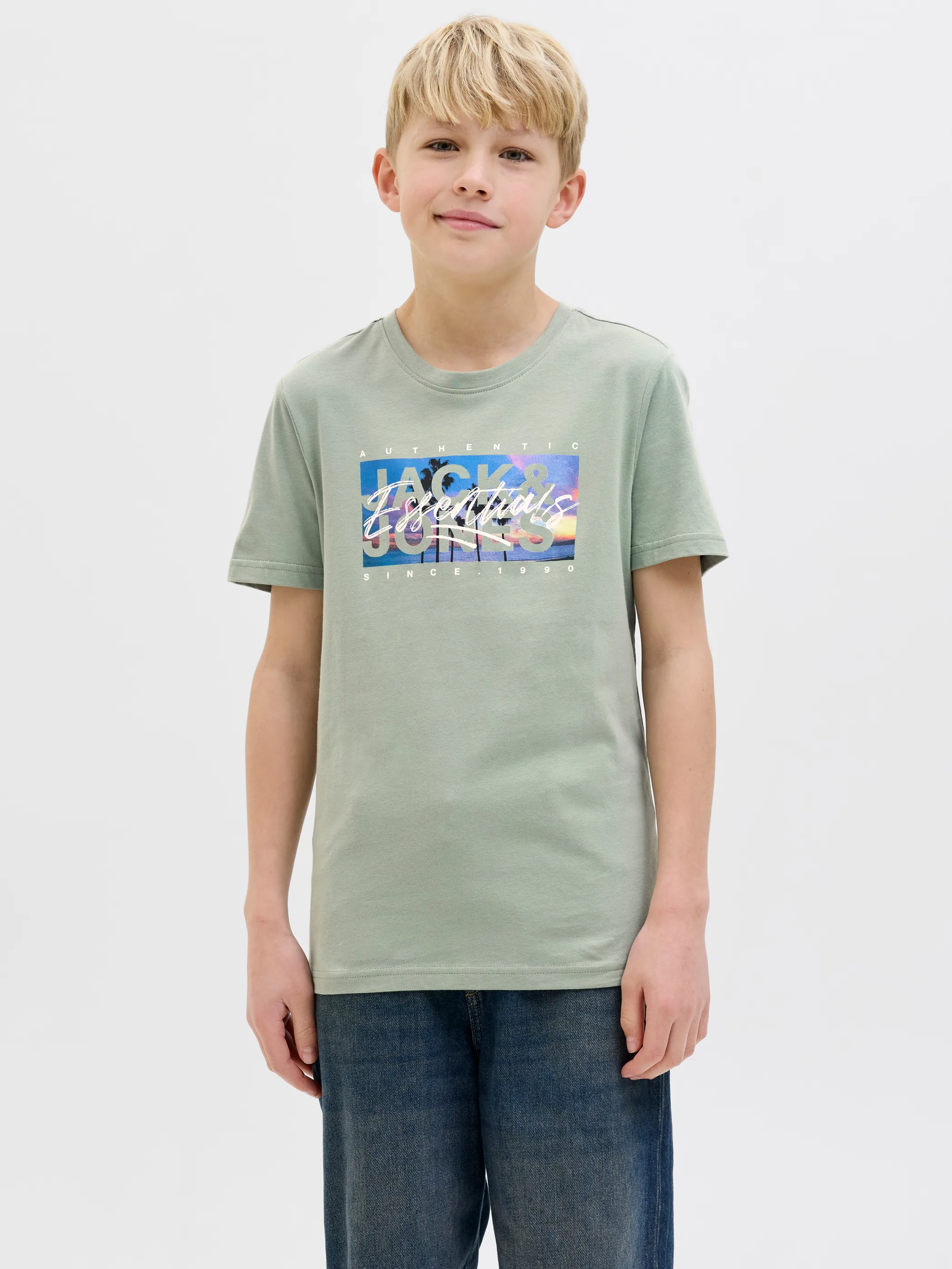 Jack&Jones Junior 12269809 JJCOLTON PHOTOPRINT T Grün 907285 176366 4