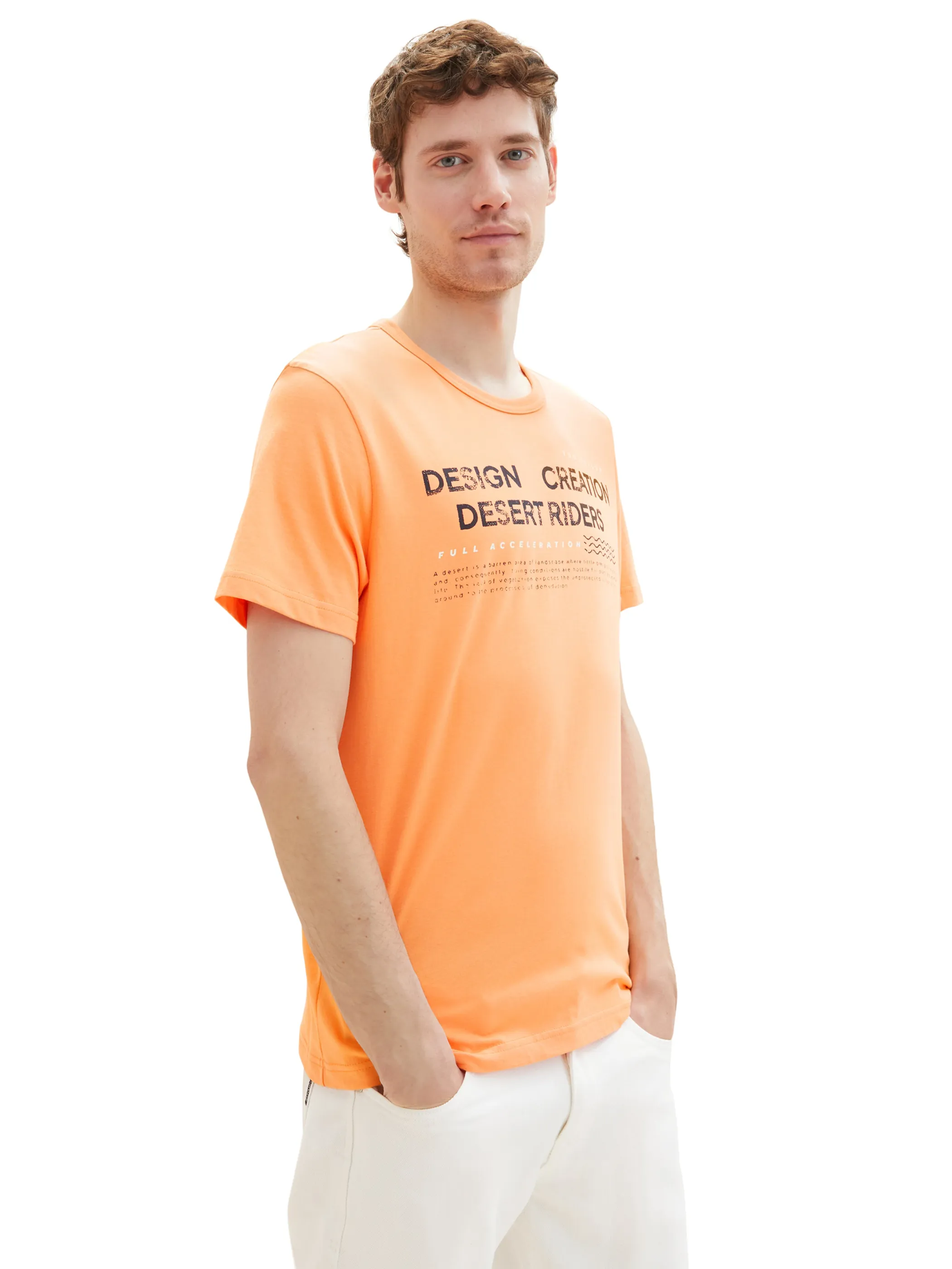 Tom Tailor 1036426 wording logo print t-shirt Orange 880537 22195 4