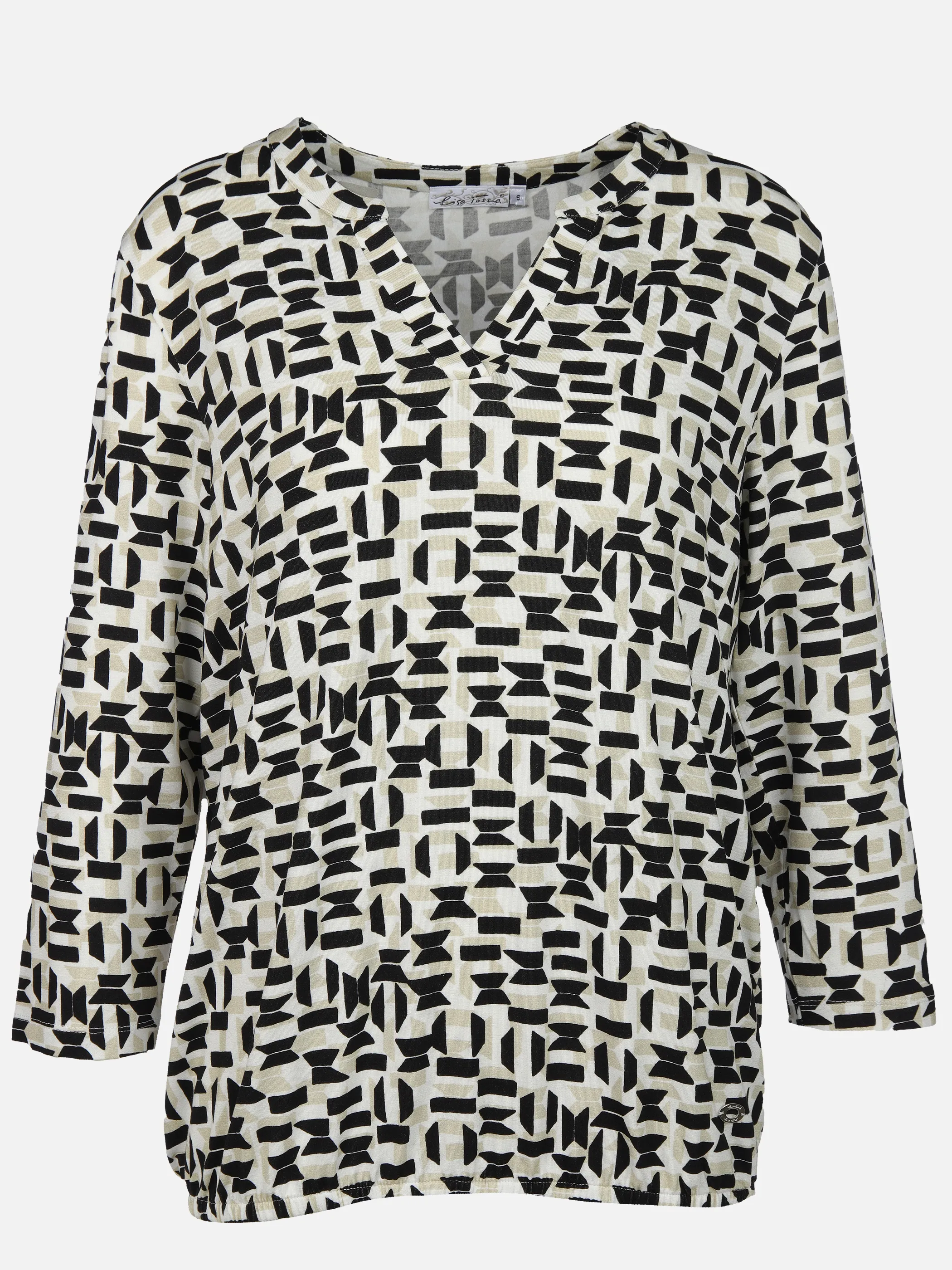 Lisa Tossa Da-Print-Shirt m. Gummizug Schwarz 908216 SW 1