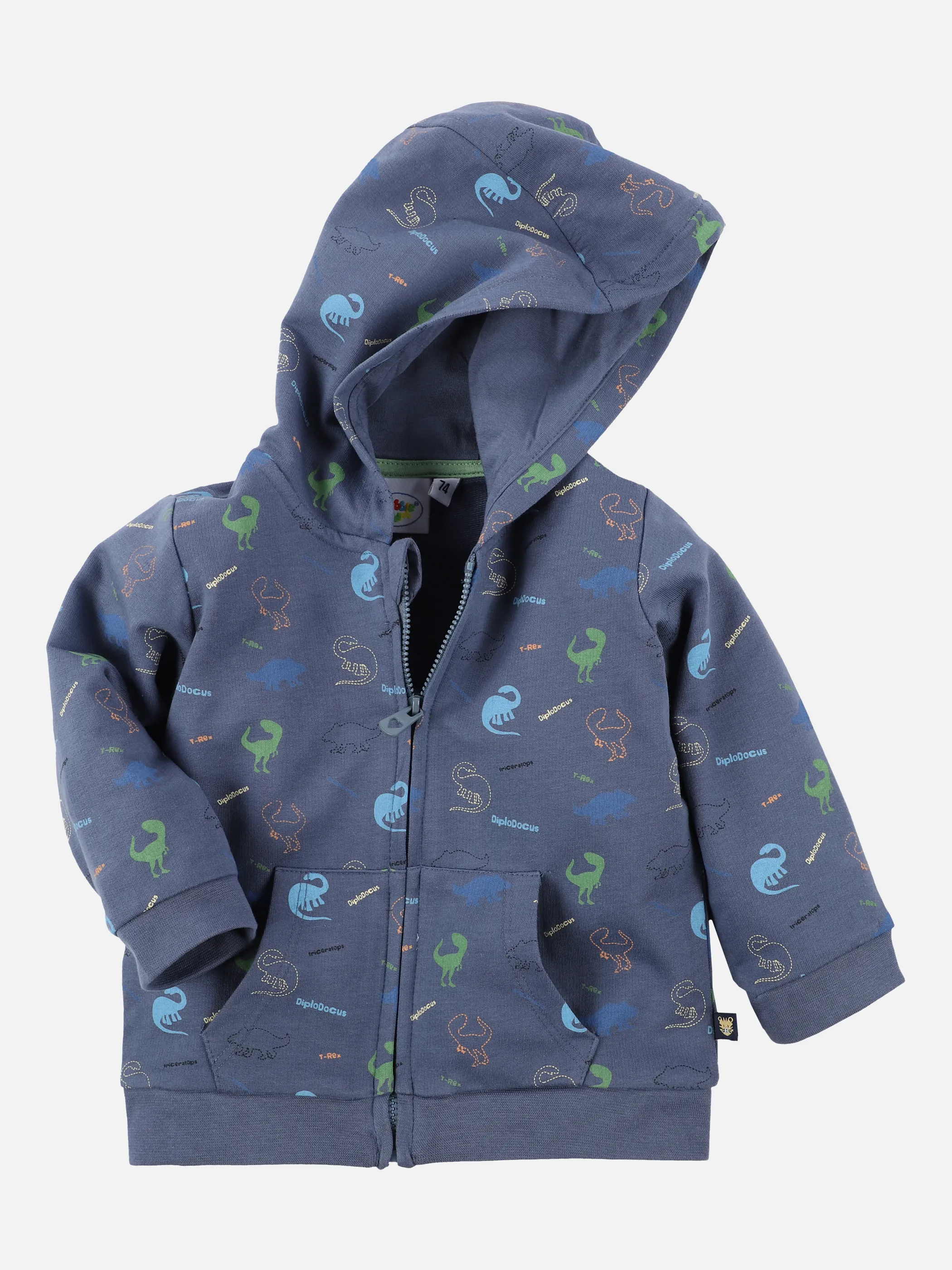 Bubble Gum BJ Hoodie mit Kapuze AOP und Reißverschluss Blau 876801 BLAU GEM. 1