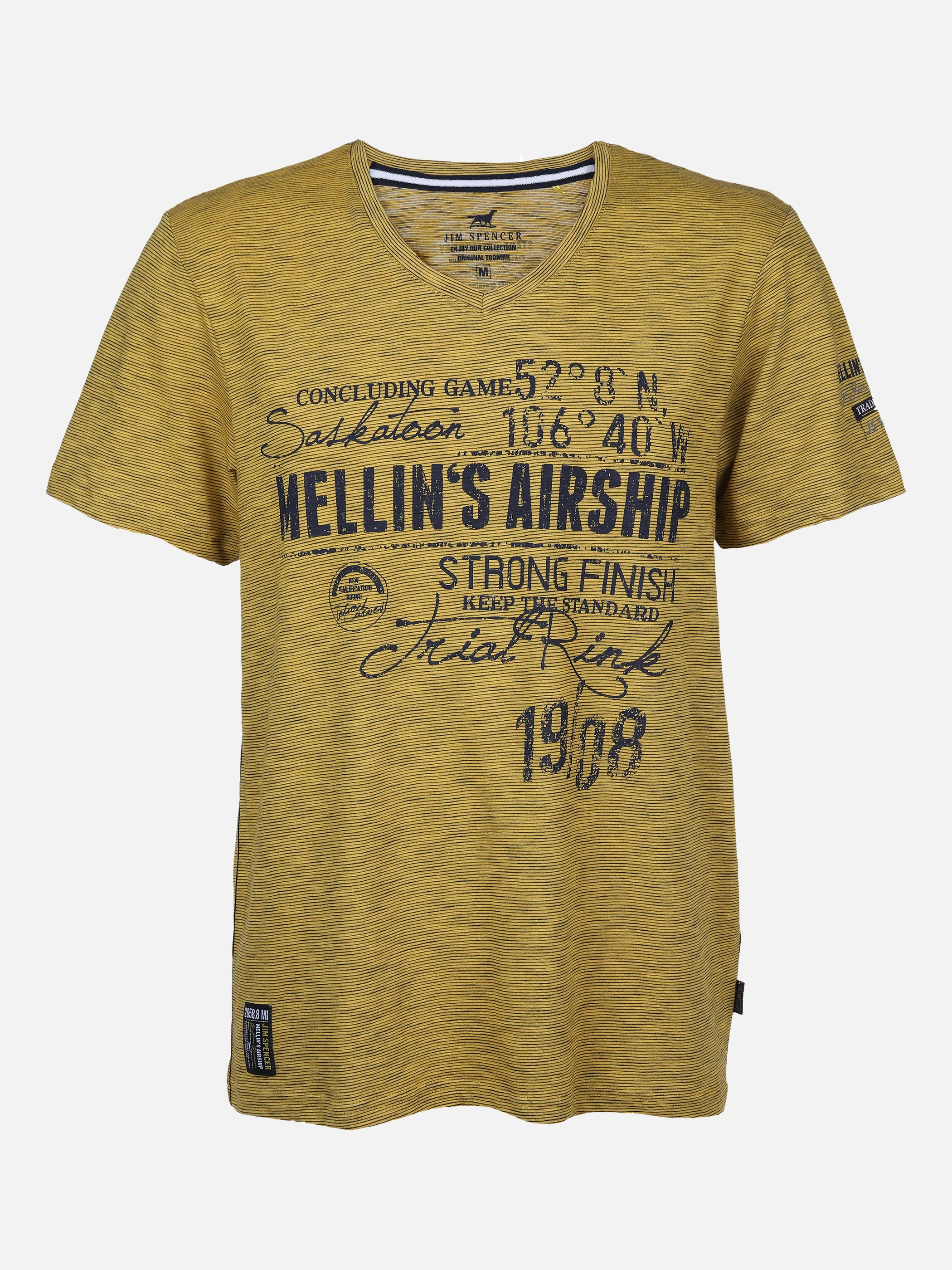 Jim Spencer He. T-Shirts 1/2 Arm print Gelb 862776 YELLOW 1 Jim Spencer He. T-Shirts 1/2 Arm print Gelb 862776 YELLOW 1