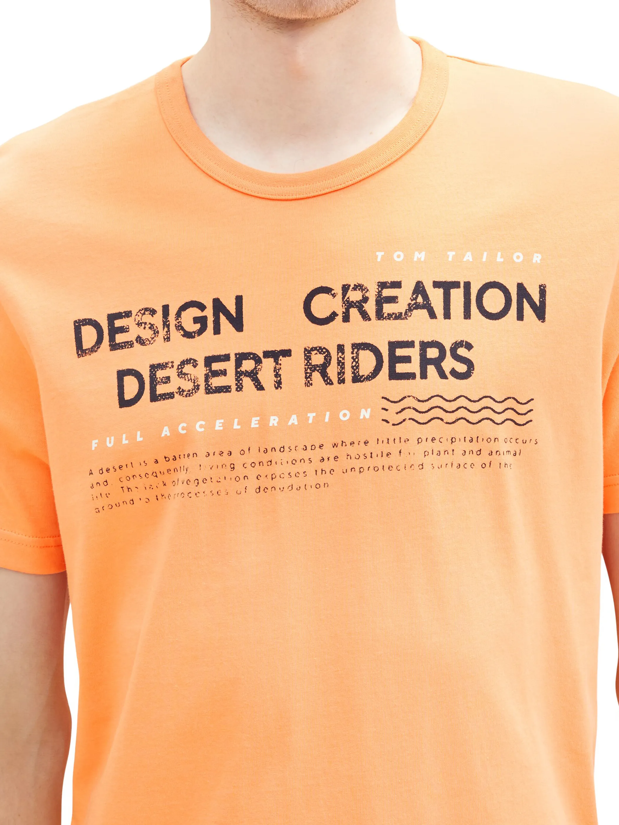 Tom Tailor 1036426 wording logo print t-shirt Orange 880537 22195 3