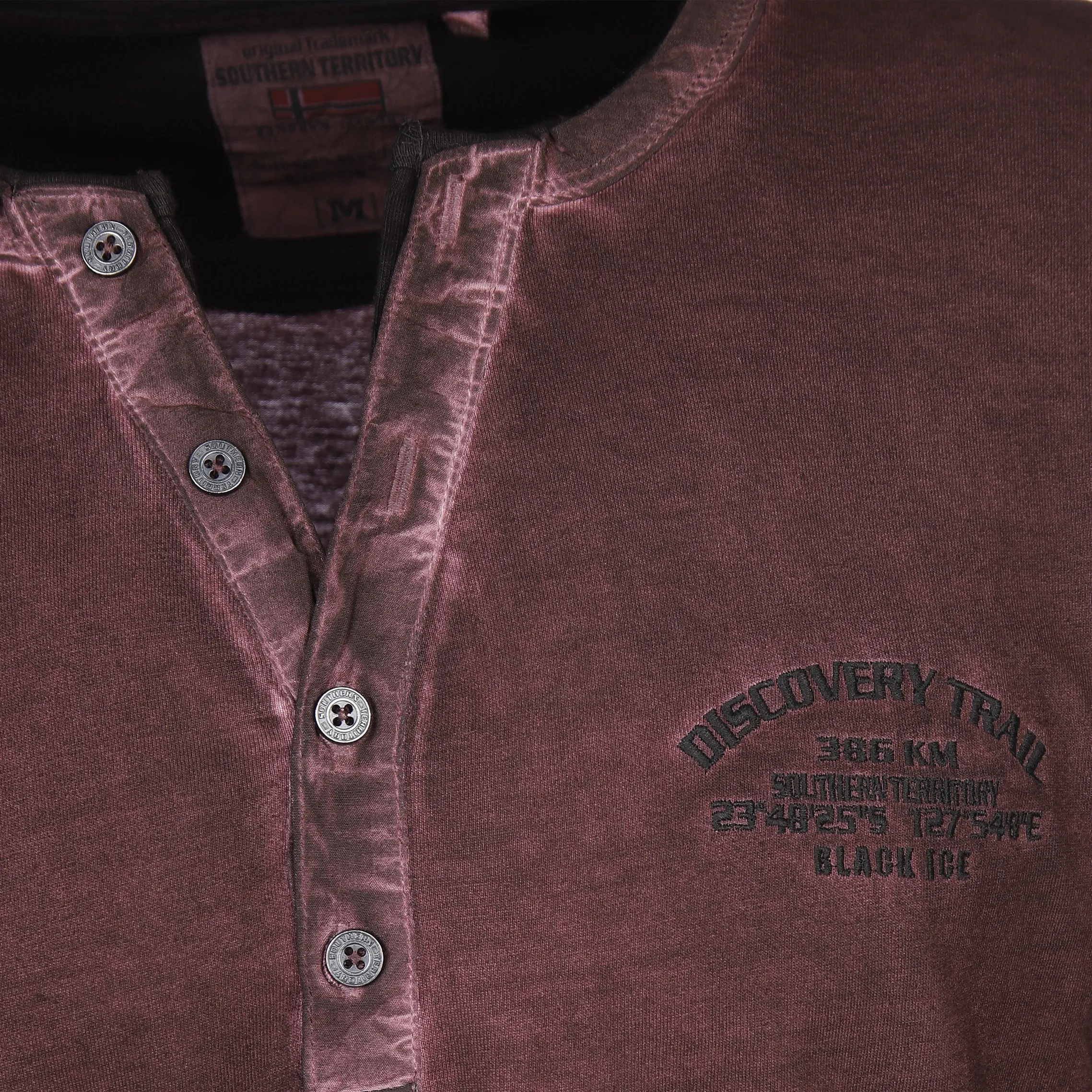 Southern Territory He. Henleyshirt 1/1 Arm Stick Rot 884588 DK RED 3 Southern Territory He. Henleyshirt 1/1 Arm Stick Rot 884588 DK RED 3