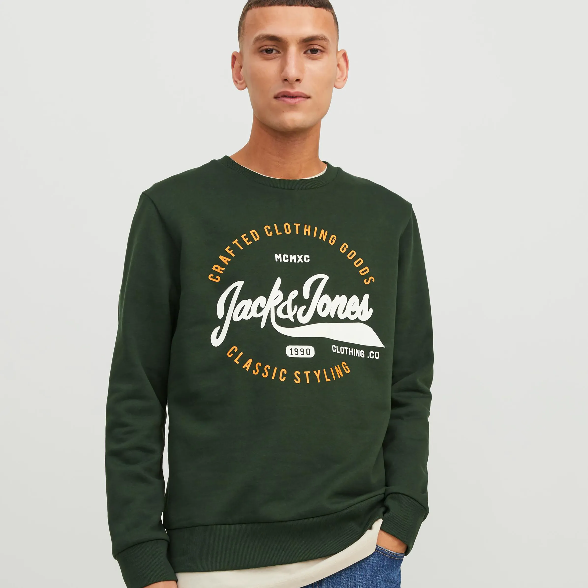 Jack Jones 12236177 JJMIKK SWEAT CREW NEC Grün 880380 176243001 4