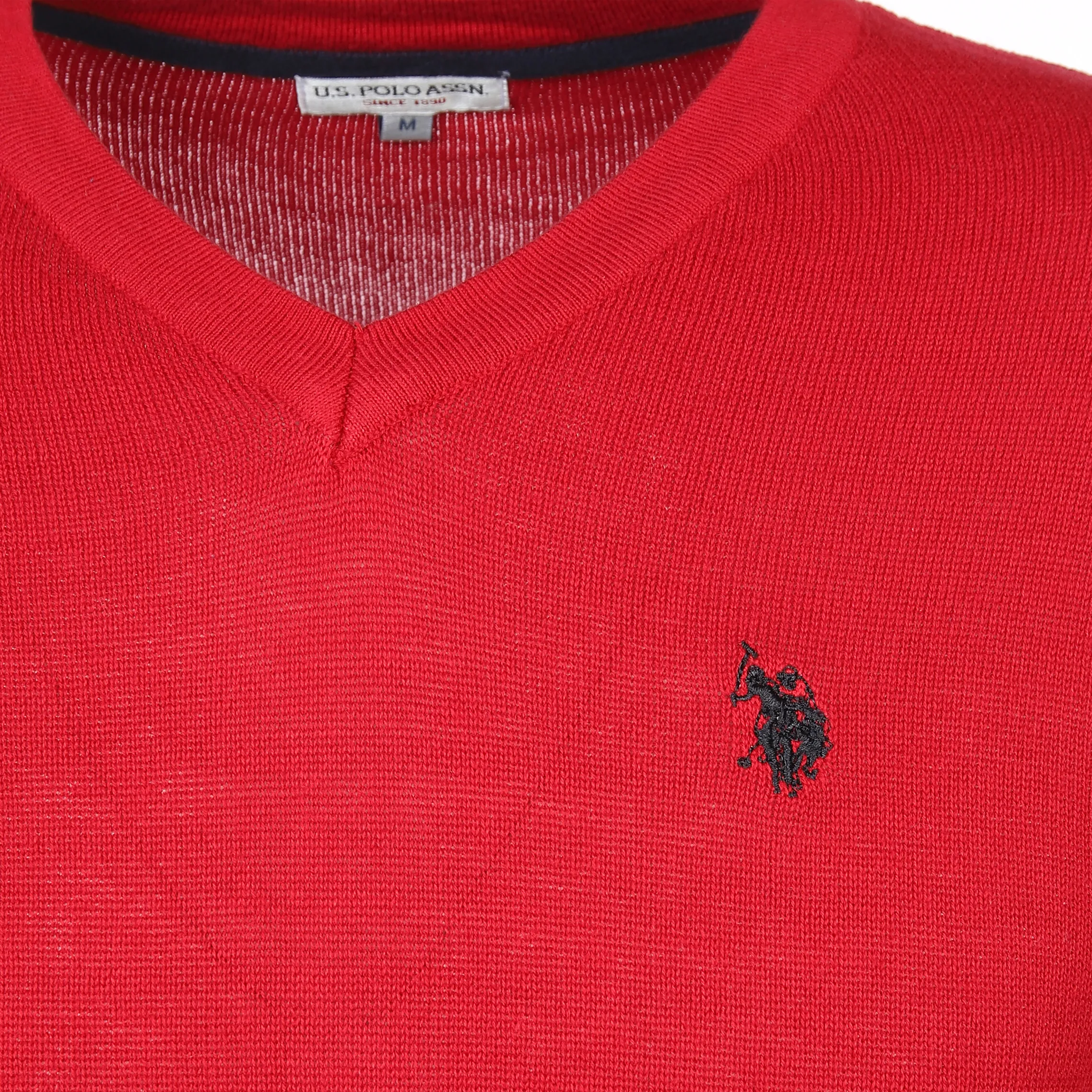 U.S. Polo Assn. He. Pullover V-Ausschnitt Rot 889560 ROT 3