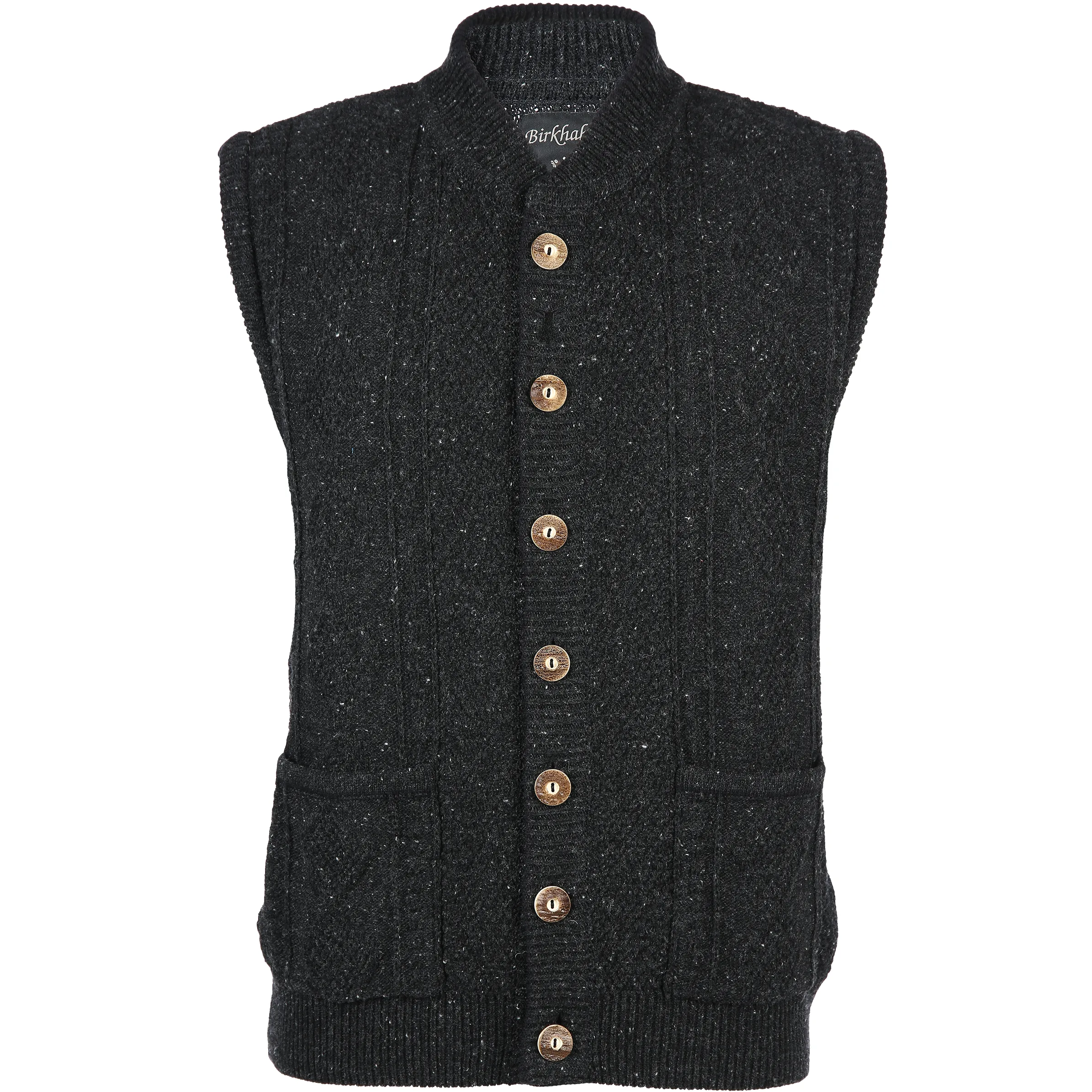 Birkhahn Mode und Tracht He. Trachtenweste o. Arm Grau 797274 ANTHRA MEL 1