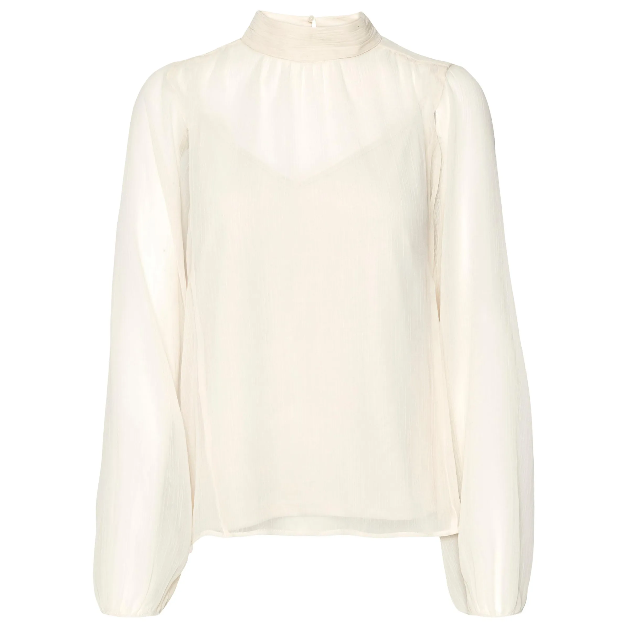 Vero Moda 10296365 VMRHEA LS TOP WVN GA Weiß 886166 195780 1