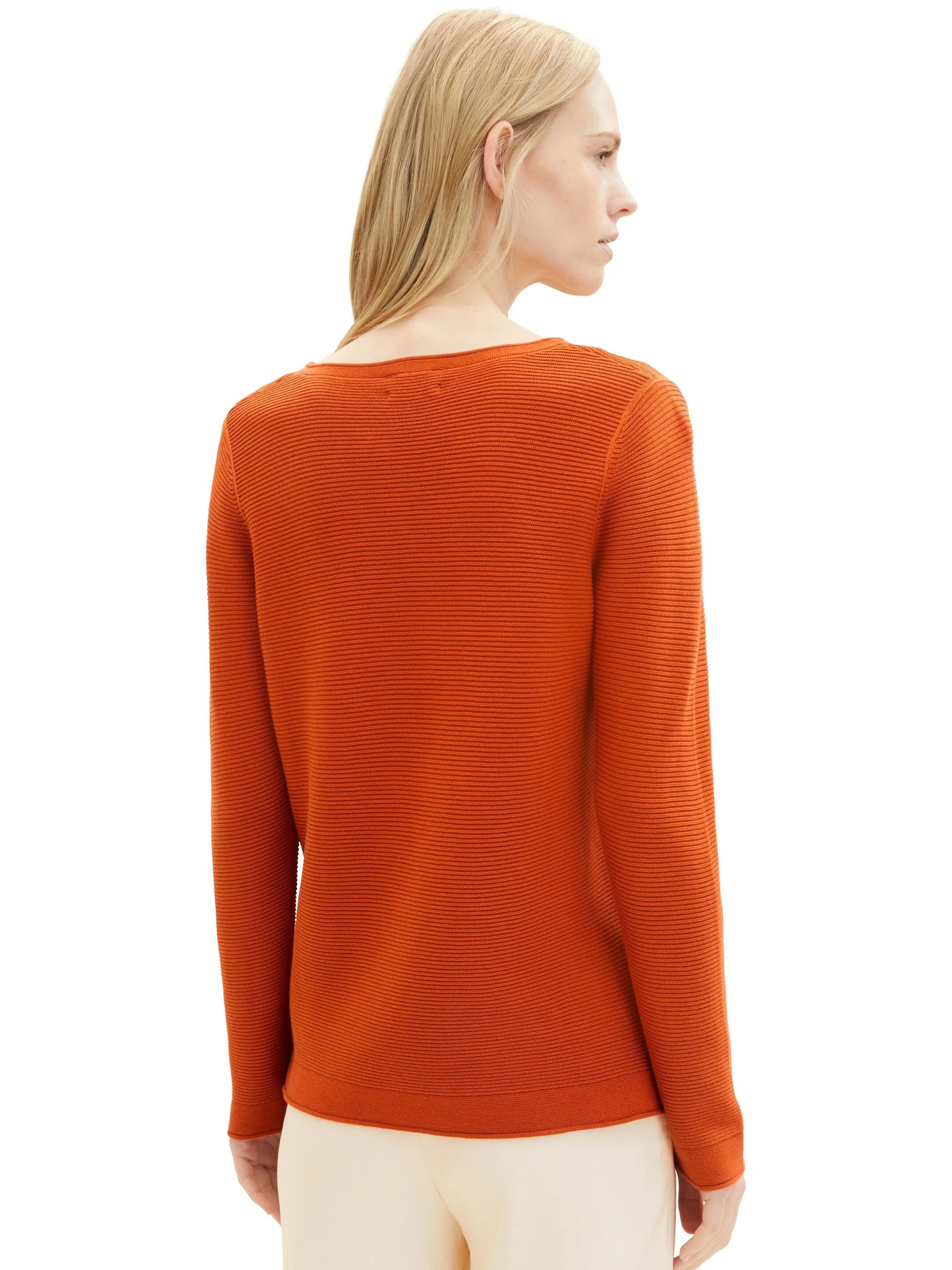 Tom Tailor 1016350 NOS sweater new ottoma Orange 827729 19772 2