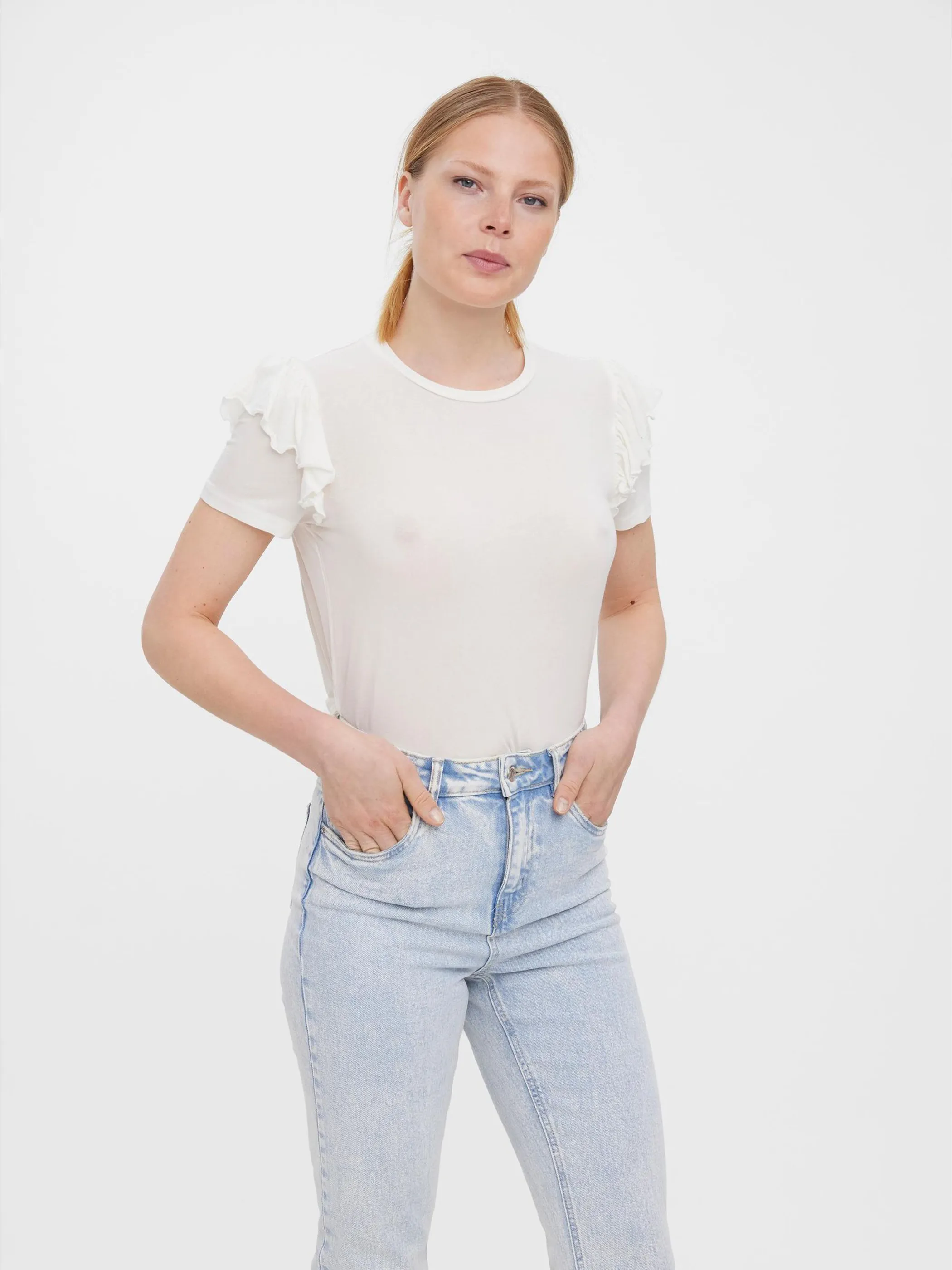 Vero Moda 10264008 VMTAMARA SS O-NECK FR Weiß 863225 175598 2 Vero Moda 10264008 VMTAMARA SS O-NECK FR Weiß 863225 175598 2