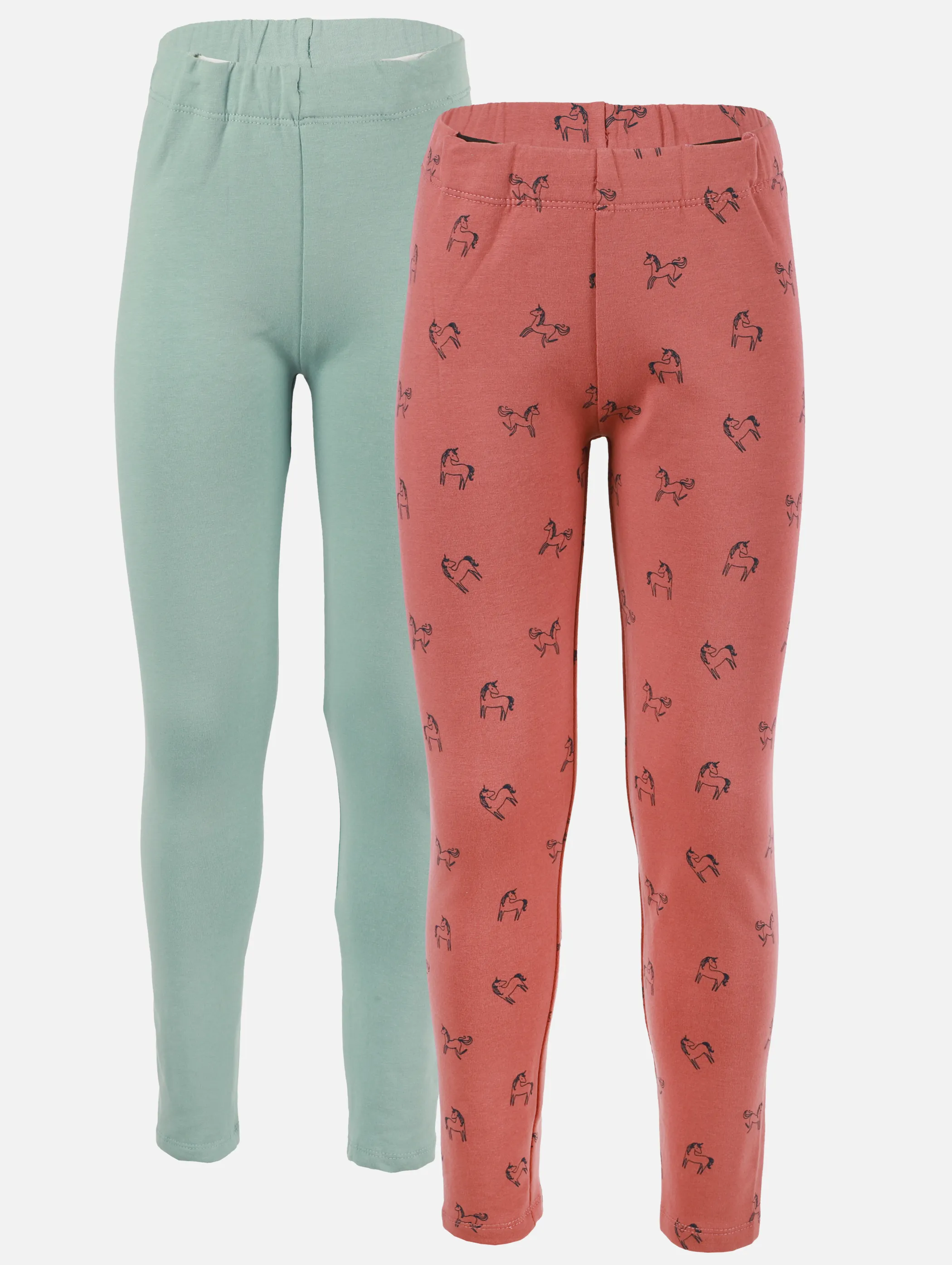 Stop + Go Kinder Mädchen 2er Pack Leggings in rosa und blau Rosa 898717 ROSA GEM. 1