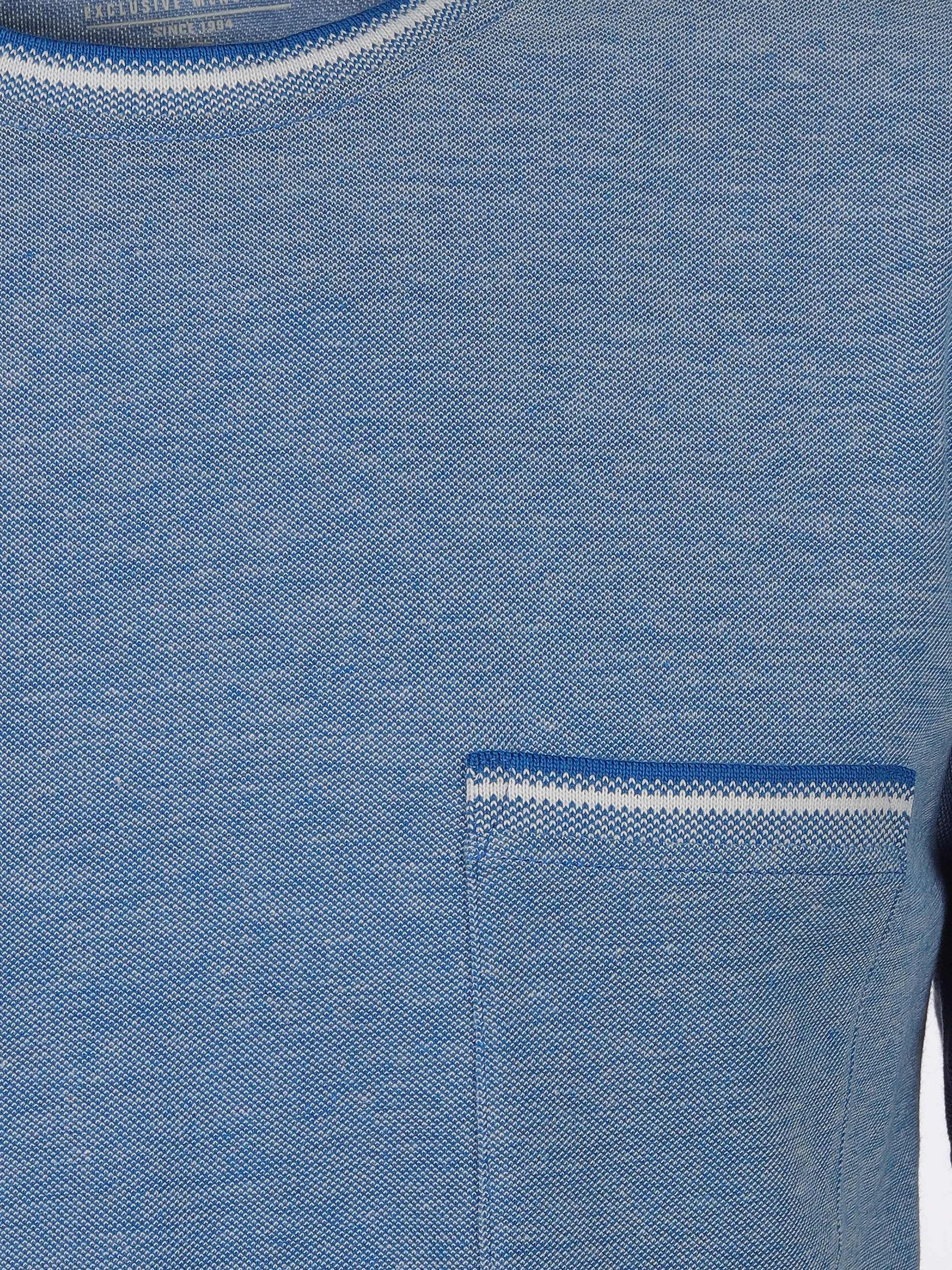 Jim Spencer He. T-Shirt 1/2 Arm twisted Blau 906257 BLUE 3