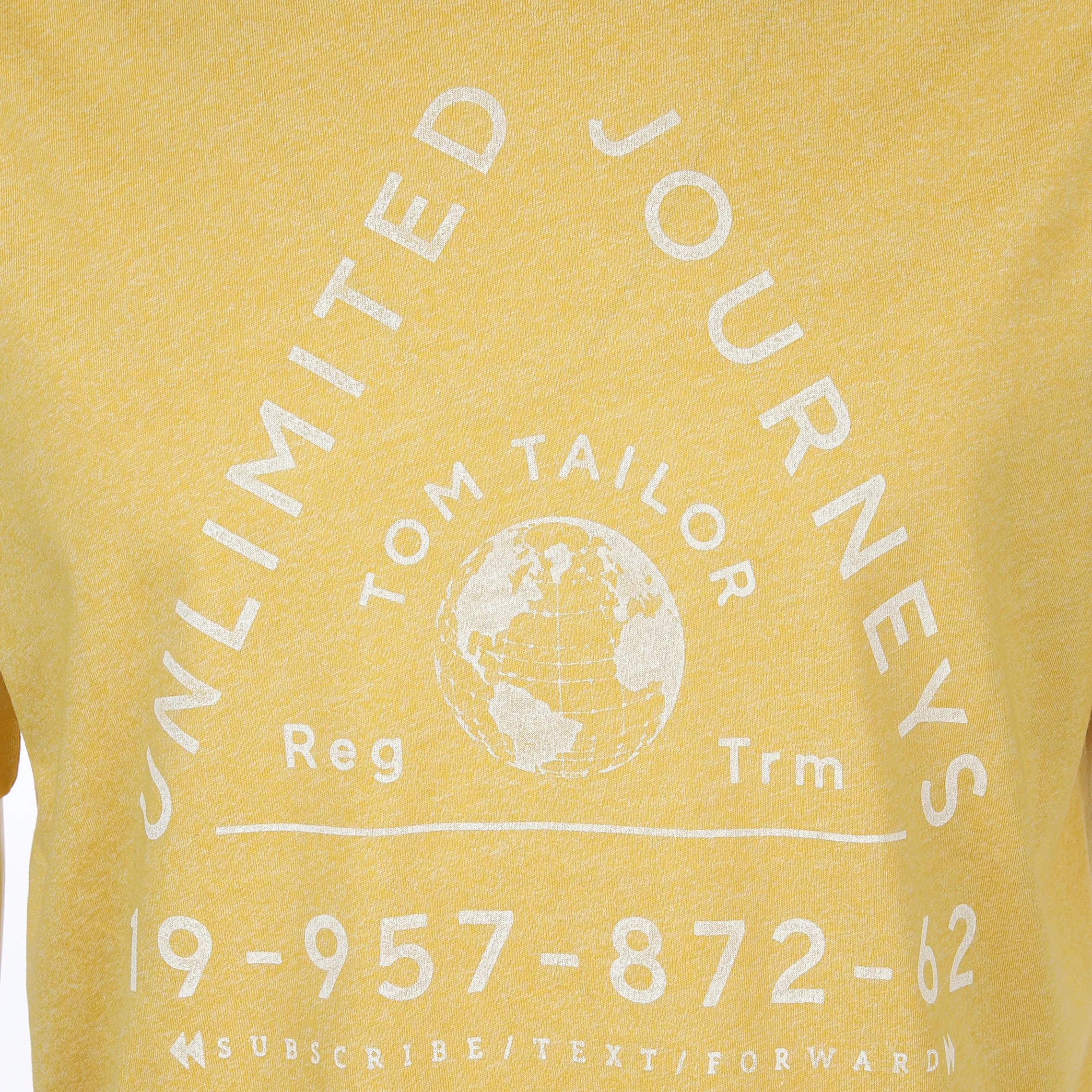 Tom Tailor 1039644 printed crewneck t-shirt Gelb 887469 34211 3
