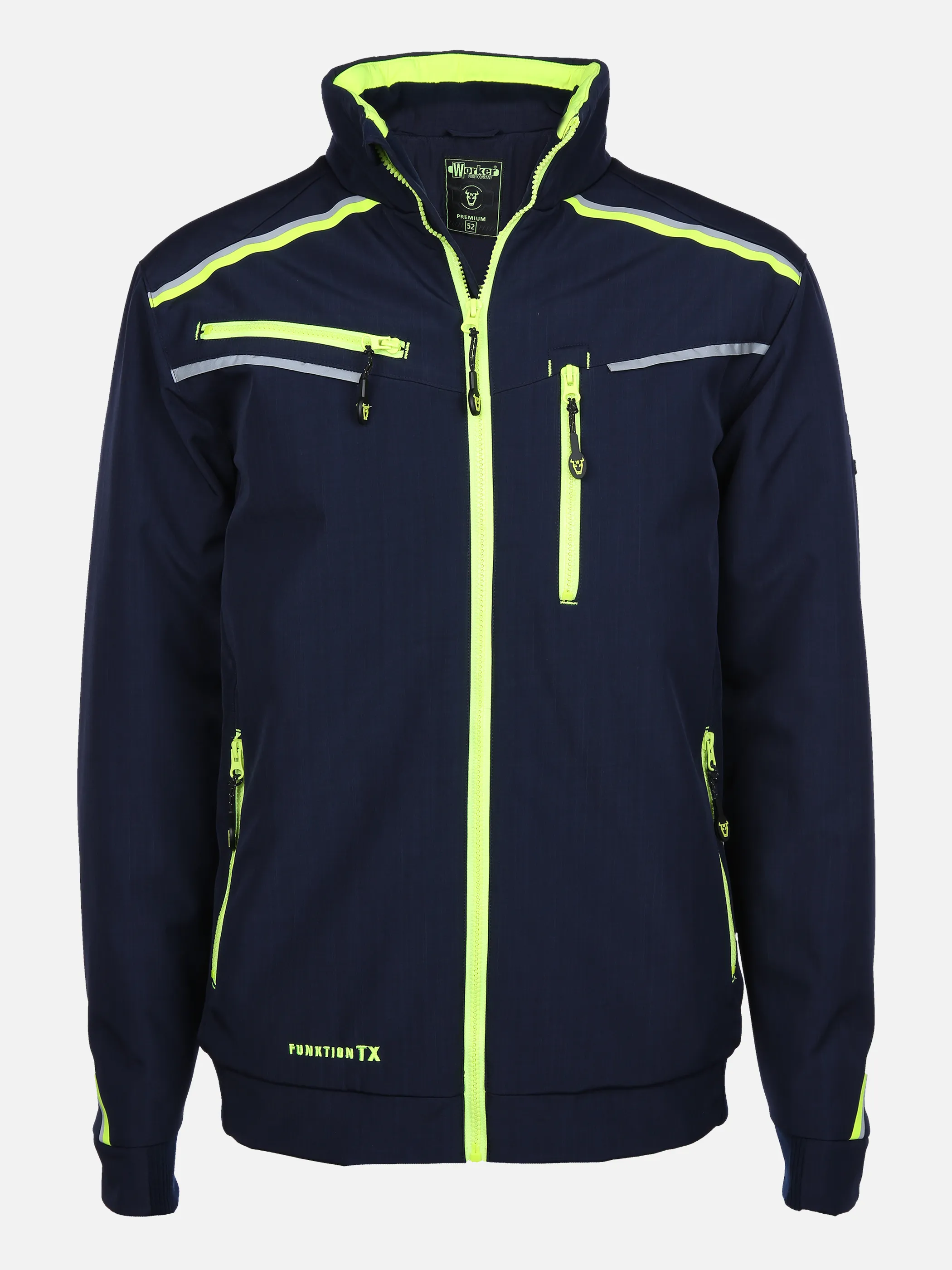 Worker He. Softshelljacke wattiert Neon Blau 853702 NAVY 1