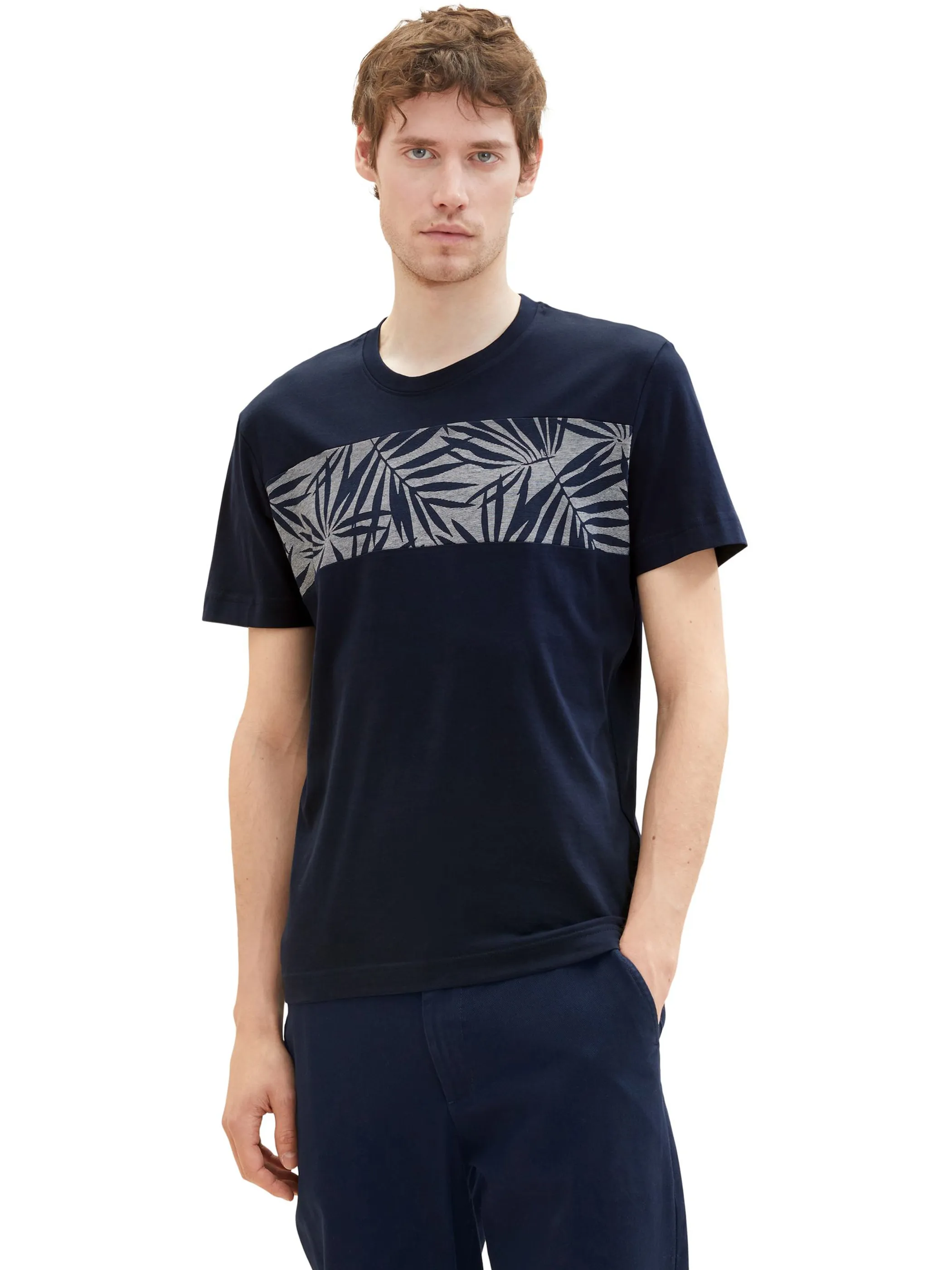 Tom Tailor 1036436 cutline printed t-shirt Blau 880586 10668 4