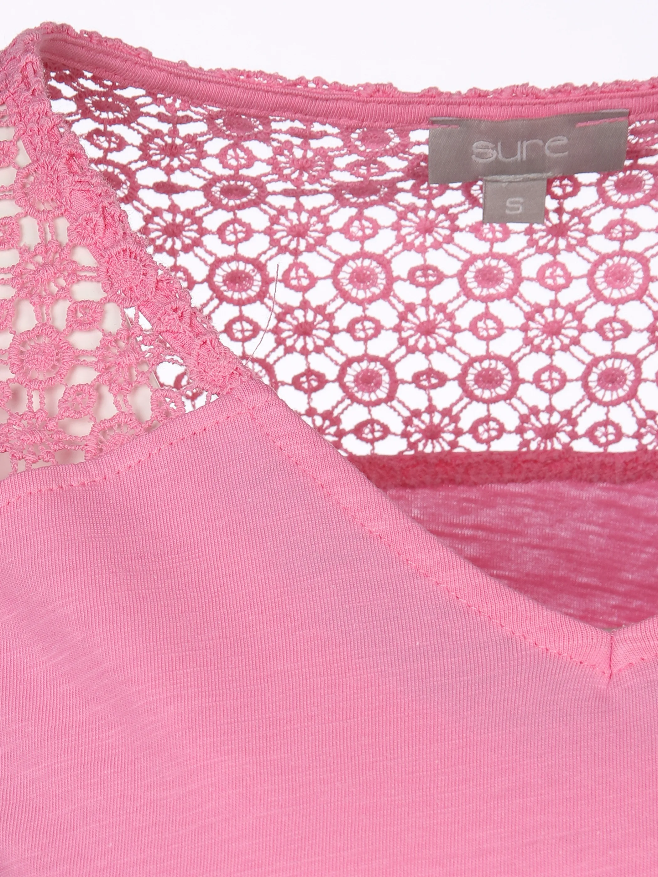 Sure Da-Tank-Top m.Spitze Pink 873512 FLAMINGO 3 Sure Da-Tank-Top m.Spitze Pink 873512 FLAMINGO 3