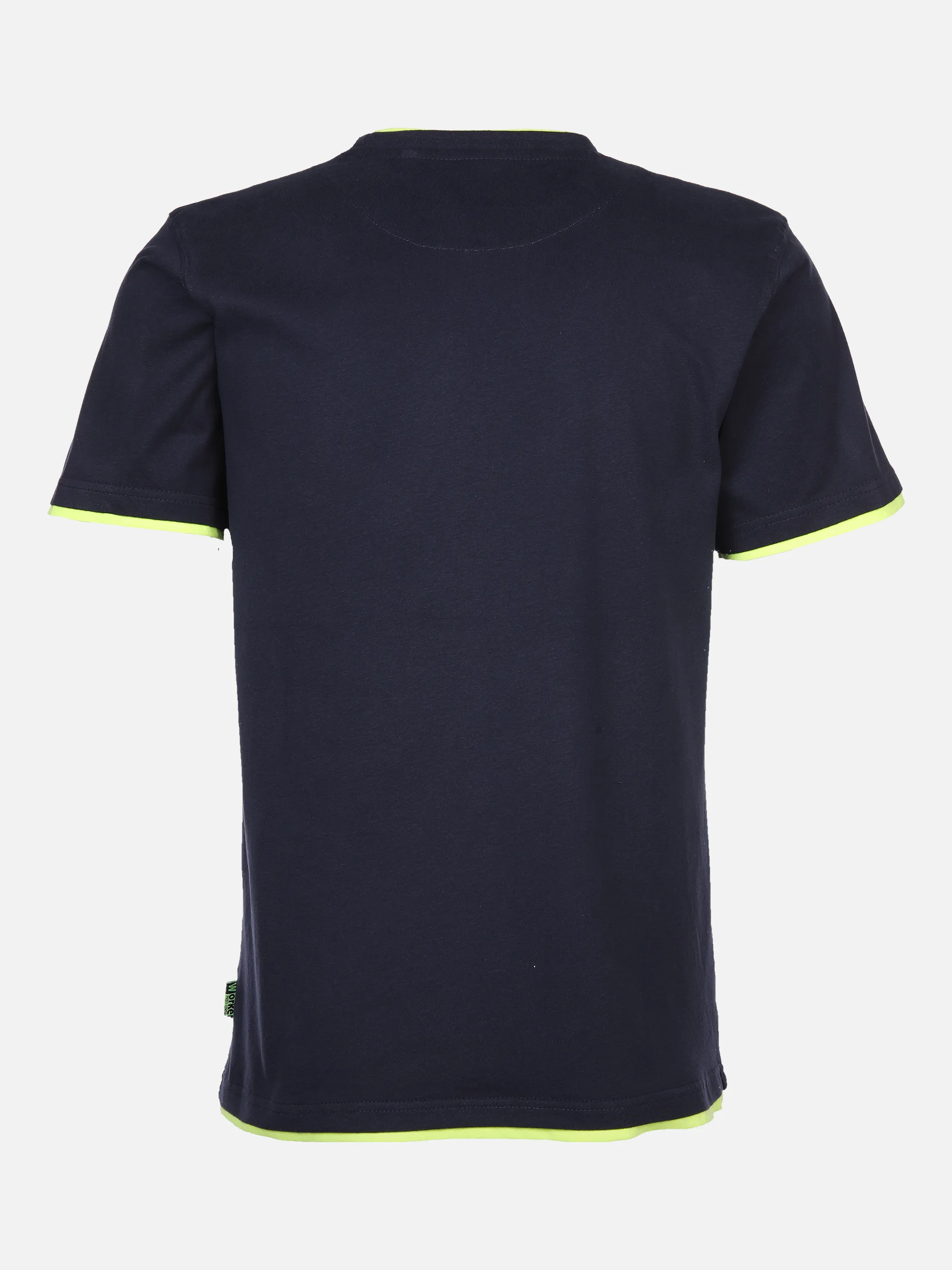 Worker He. T-Shirt 1/2 Arm 2in1 basic Blau 833571 NAVY 2