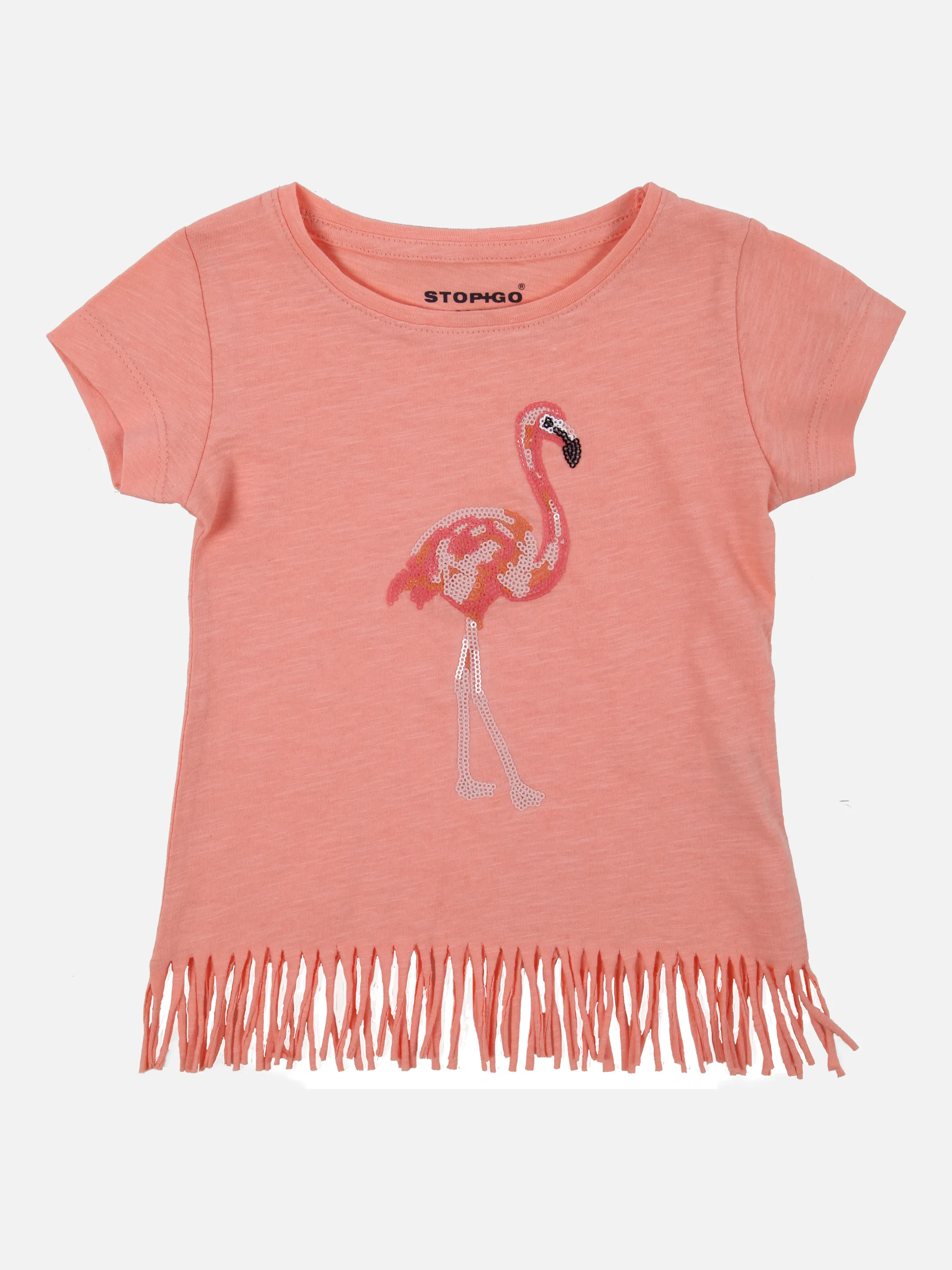 Stop + Go MG TShirt apricot mit Fransen Orange 853590 APRICOT 1 Stop + Go MG TShirt apricot mit Fransen Orange 853590 APRICOT 1