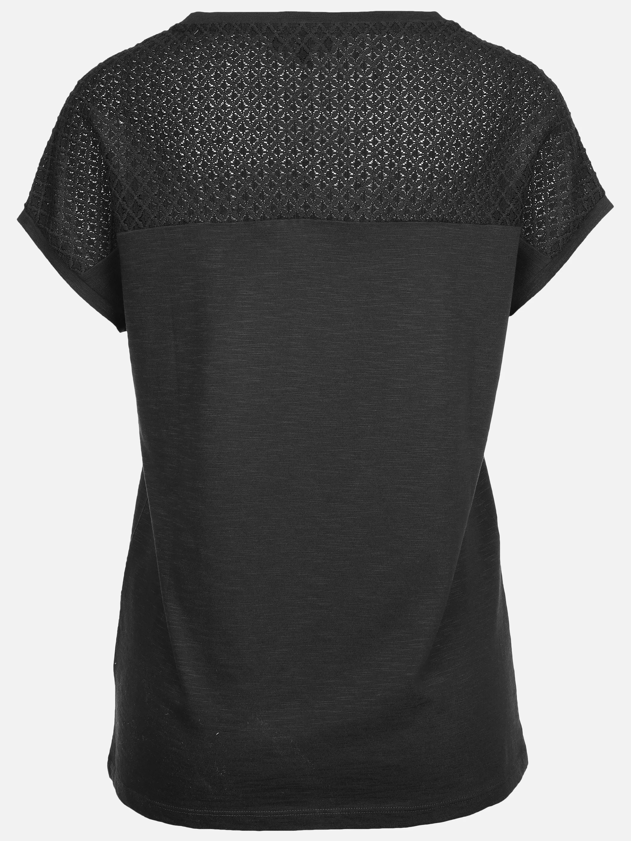 Sure Da-T-Shirt m. Materialmix Schwarz 889907 SCHWARZ 2