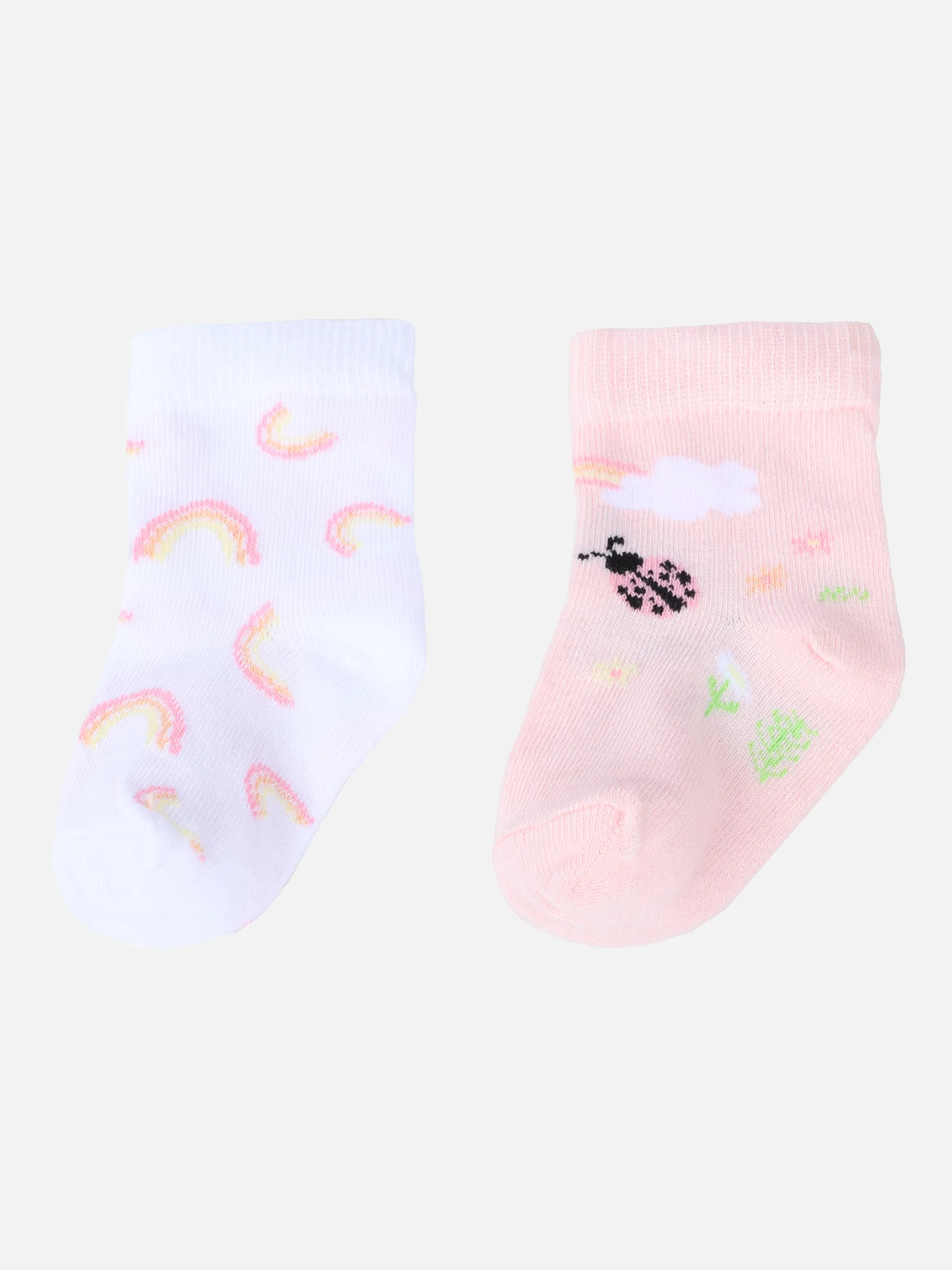 Bubble Gum BG Socken 2er Pack Regenbogen/ Rosa 865095 ROSE/WEIß 2