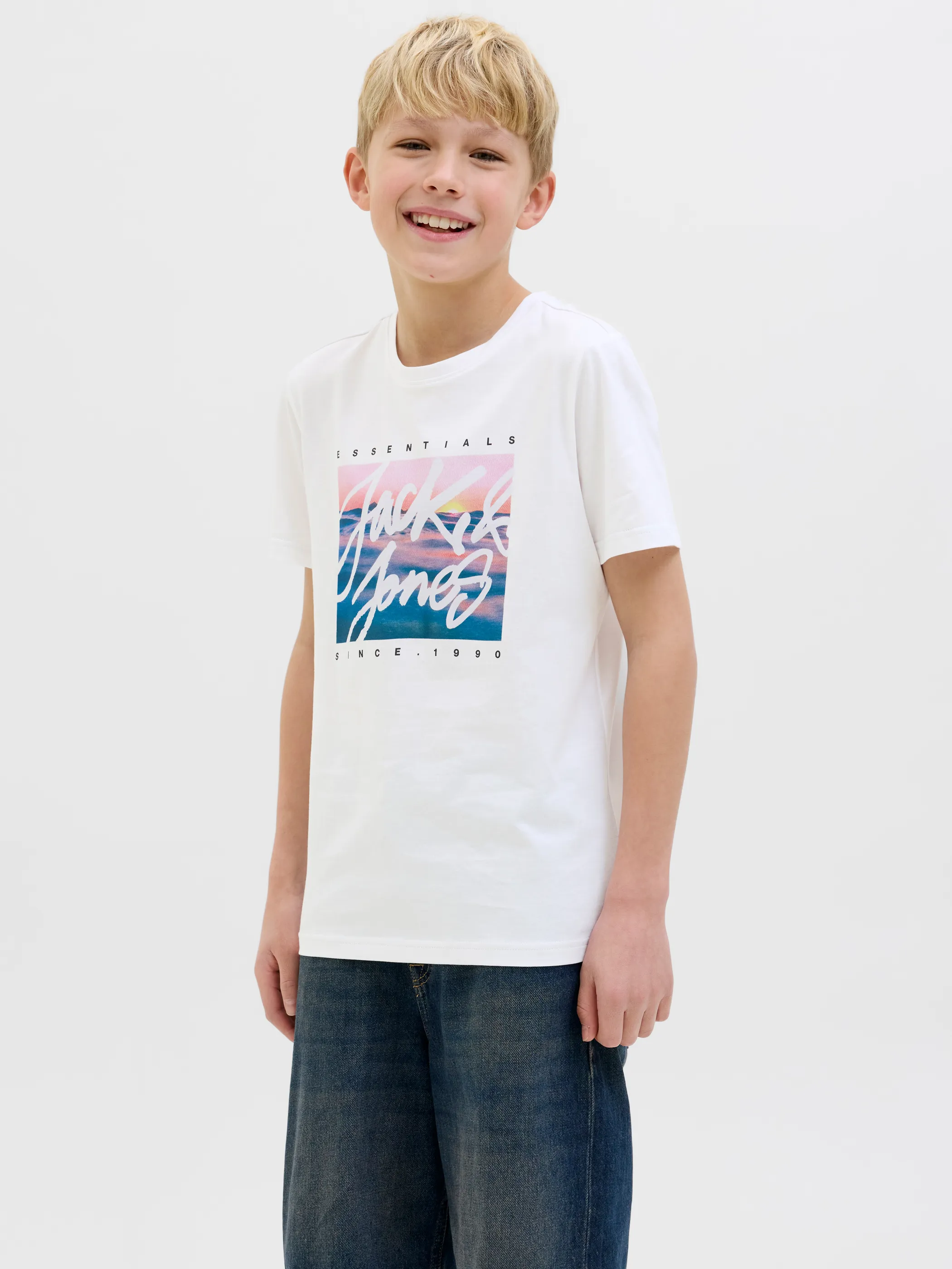 Jack&Jones Junior 12269809 JJCOLTON PHOTOPRINT T Weiß 907285 178074 3
