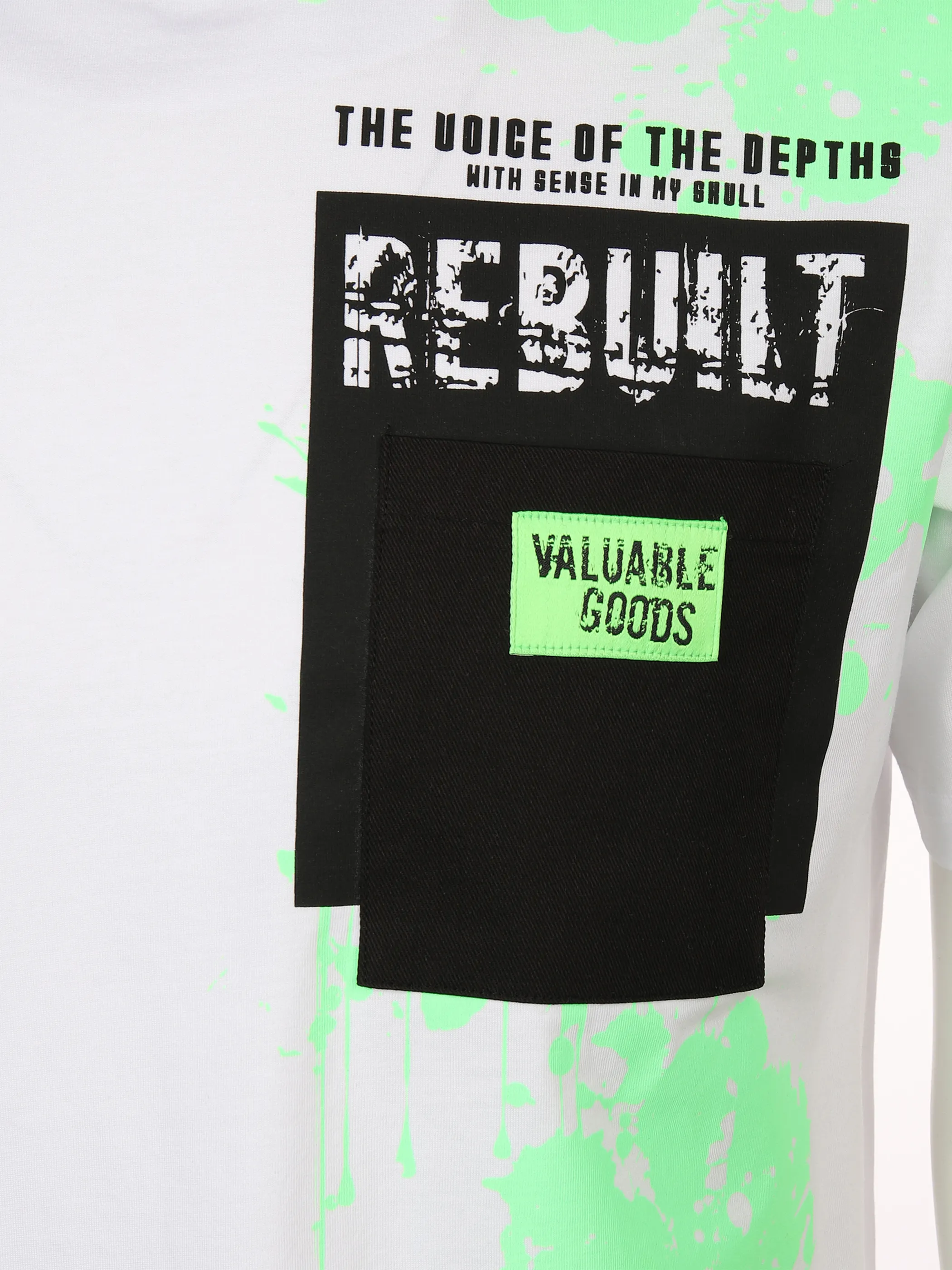 Worker He. T-Shirt 1/2 Arm print Weiß 879104 WHITE 3 Worker He. T-Shirt 1/2 Arm print Weiß 879104 WHITE 3