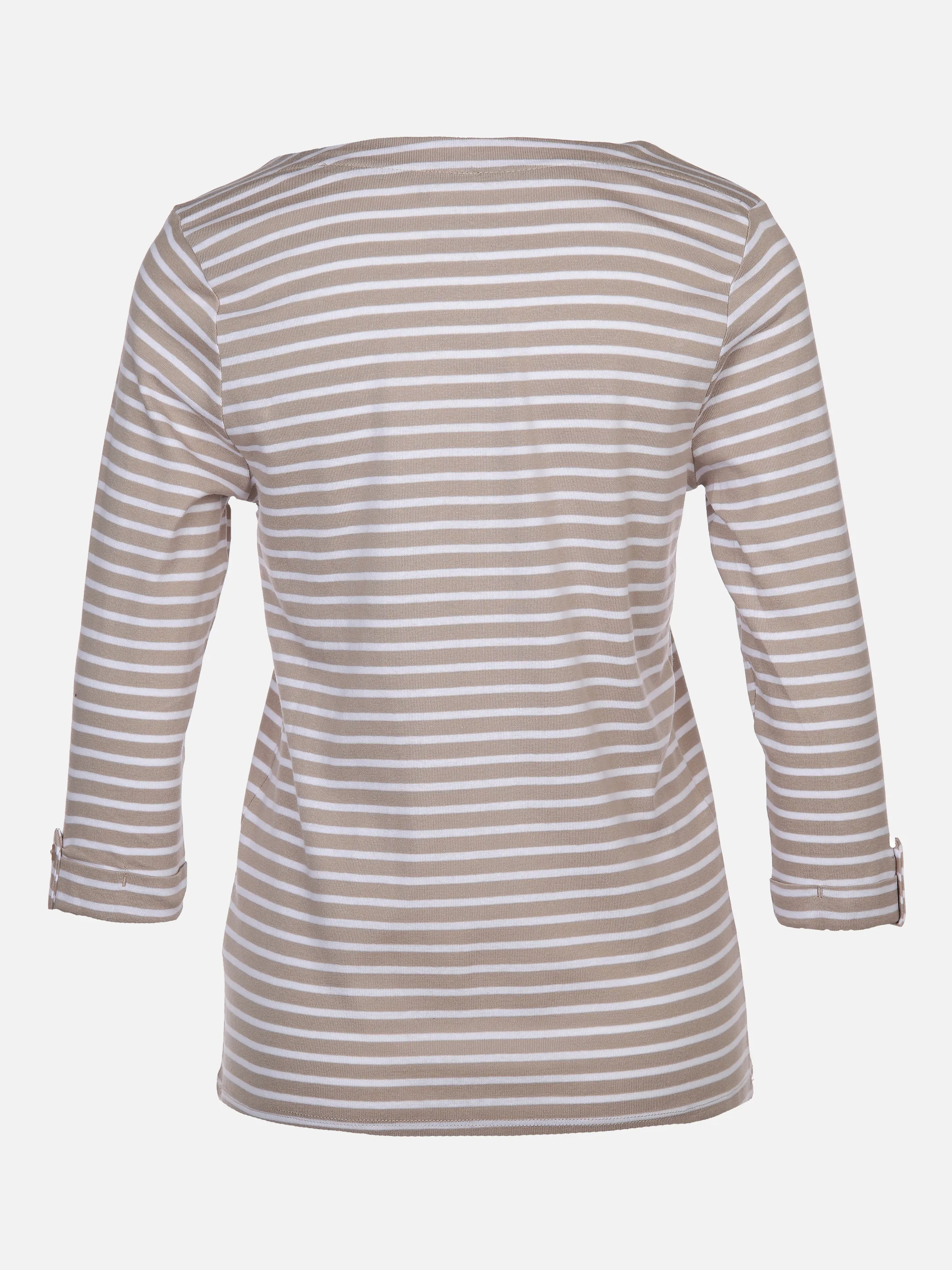 Sure Da-Ringelshirt m. 3/4 Arm Braun 872580 BEIGE/WHIT 2 Sure Da-Ringelshirt m. 3/4 Arm Braun 872580 BEIGE/WHIT 2