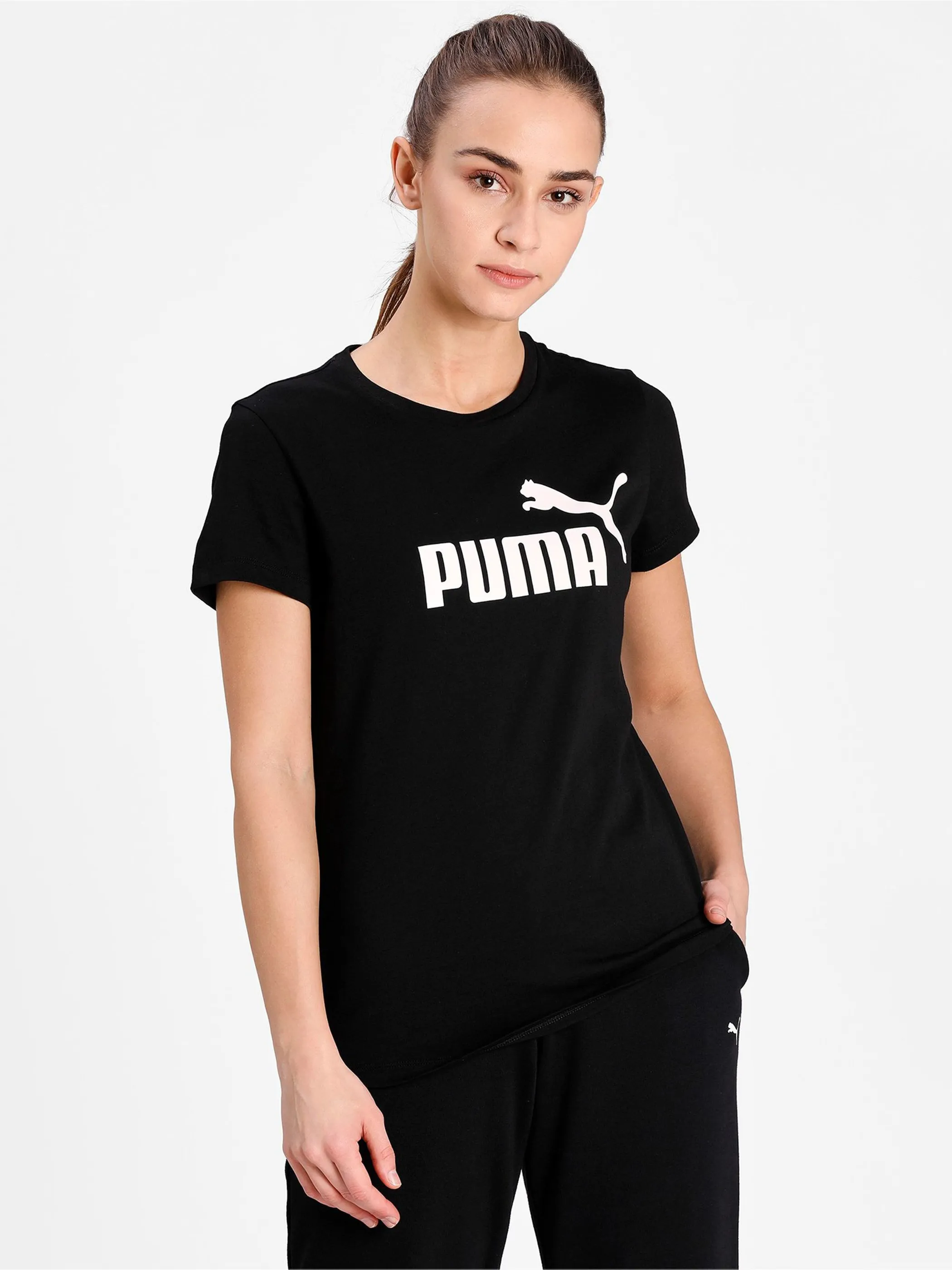 Puma 586774 Da-T-Shirt, Logo Schwarz 856649 01 4