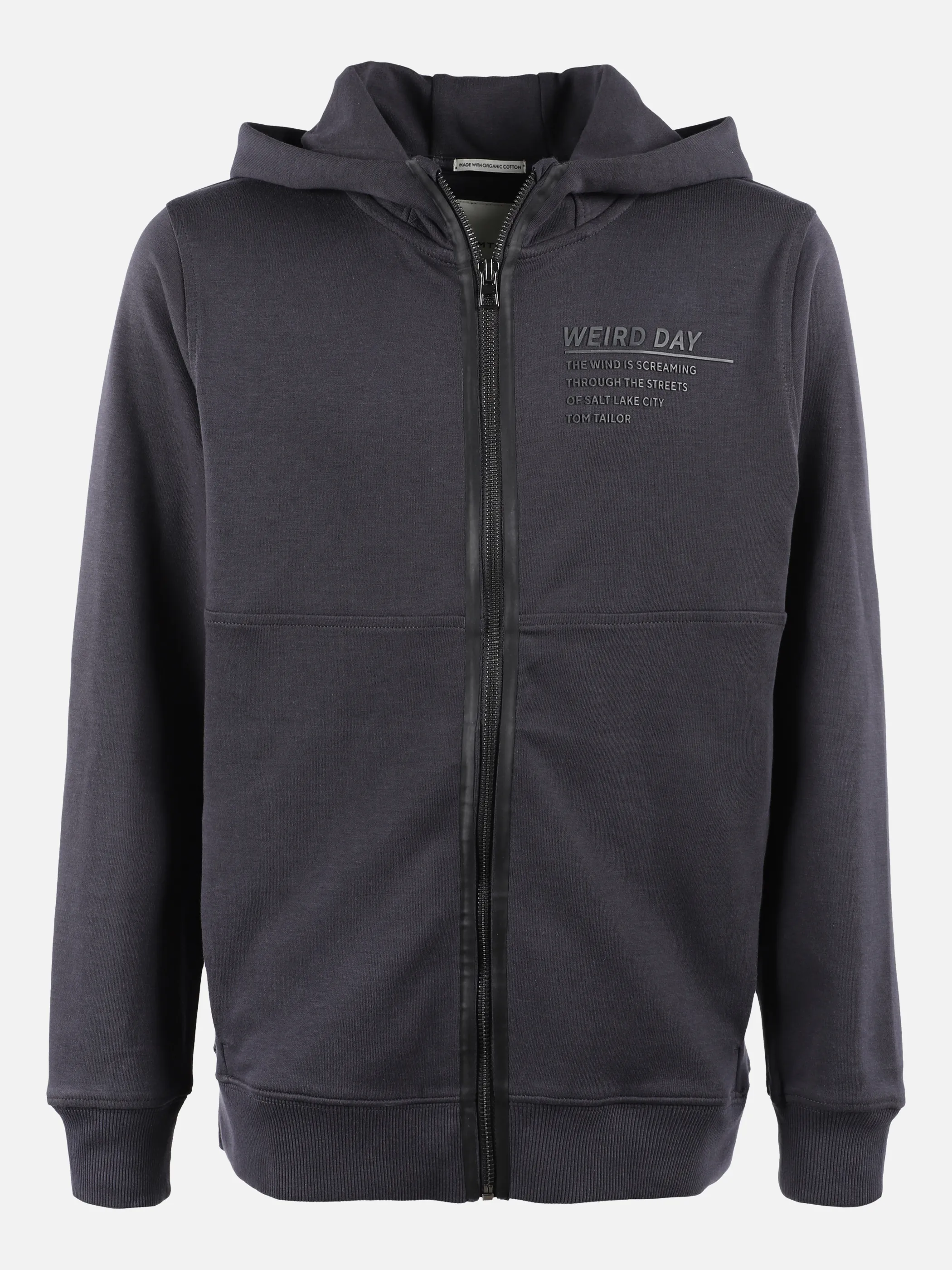 Tom Tailor 1033304 printed hoody jacket Grau 869689 29476 1 Tom Tailor 1033304 printed hoody jacket Grau 869689 29476 1