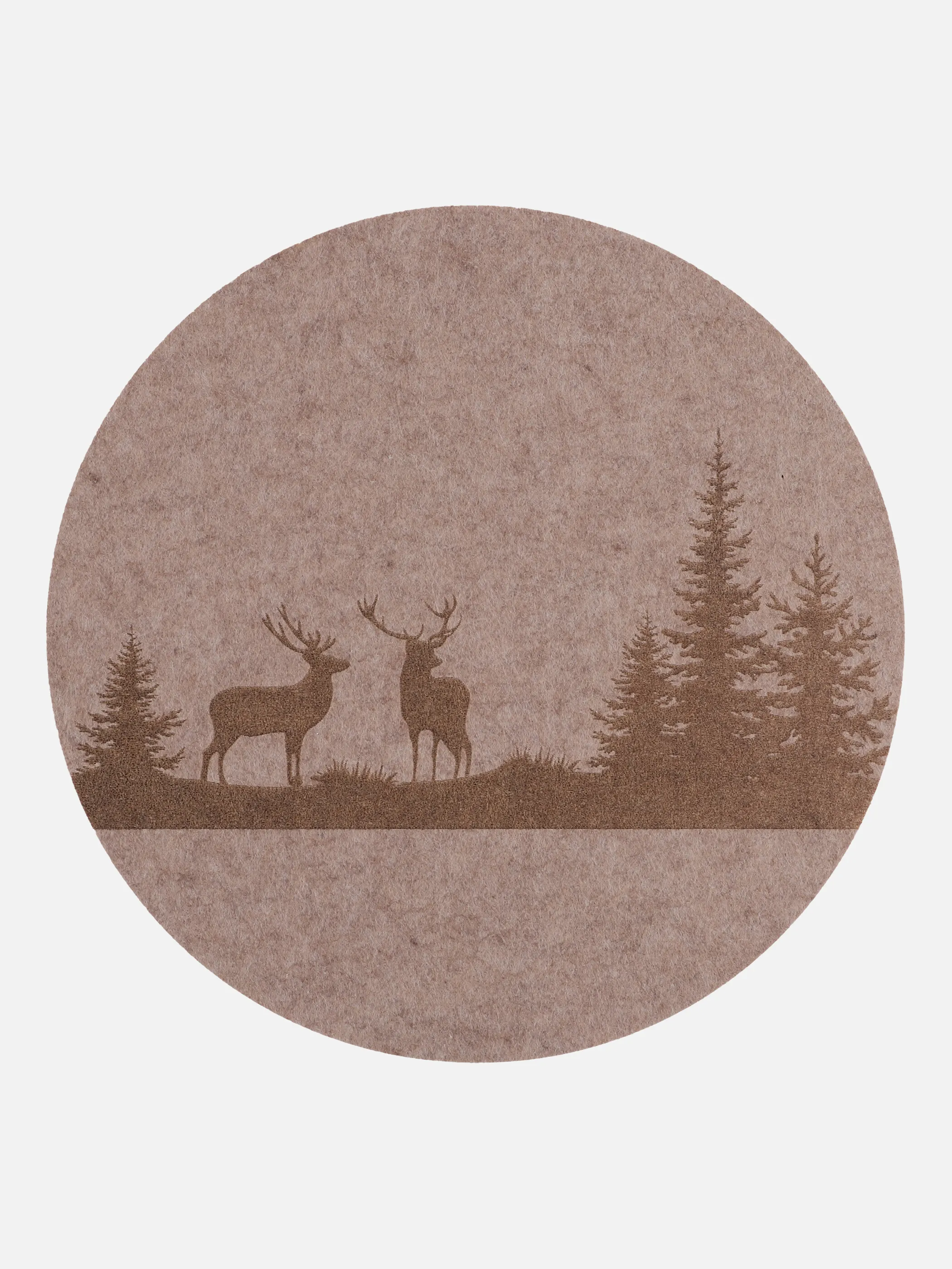 Weihnachten Tischset Filz Wald D.38cm Braun 866204 BRAUN 1 Weihnachten Tischset Filz Wald D.38cm Braun 866204 BRAUN 1