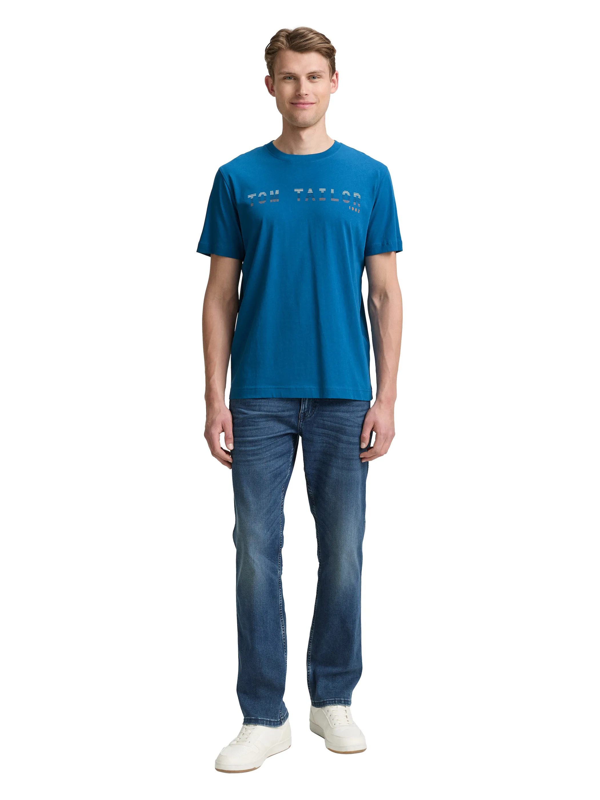 Tom Tailor 1046789 t-shirt with print Türkis 910584 28857 4