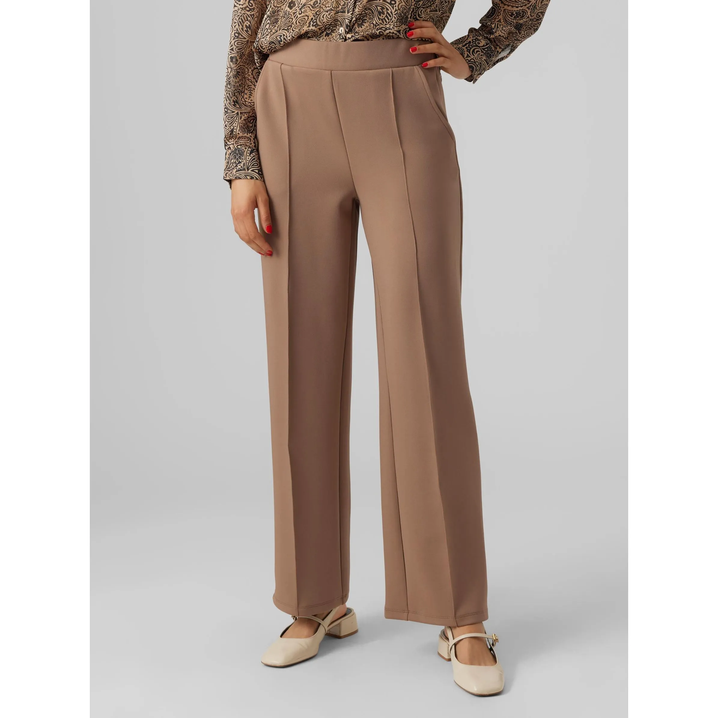 Vero Moda 10296830 VMPANNA HW WIDE PANT Braun 886171 292416 5