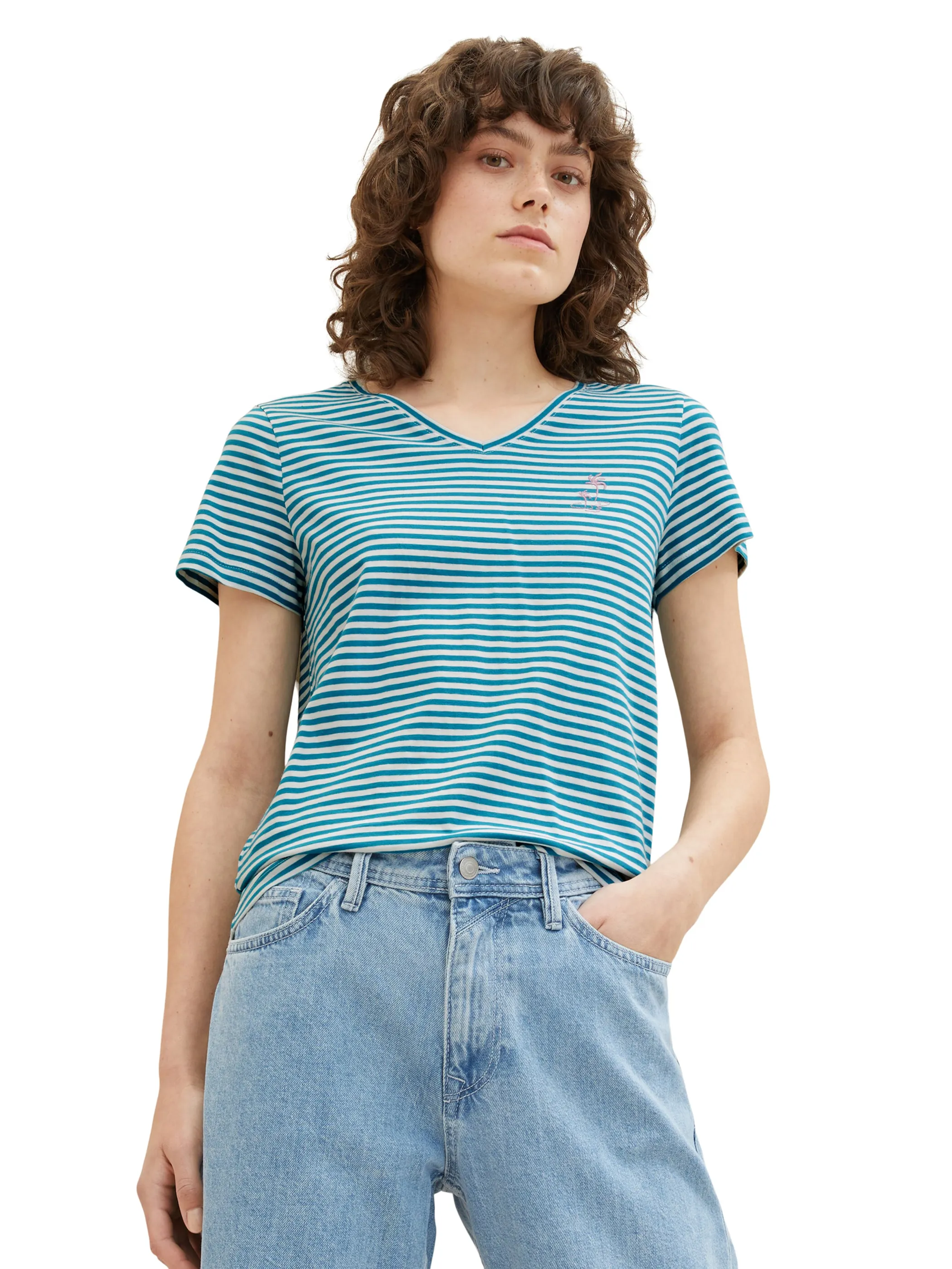 Tom Tailor 1036889 T-shirt v-neck Türkis 880273 32150 4 Tom Tailor 1036889 T-shirt v-neck Türkis 880273 32150 4
