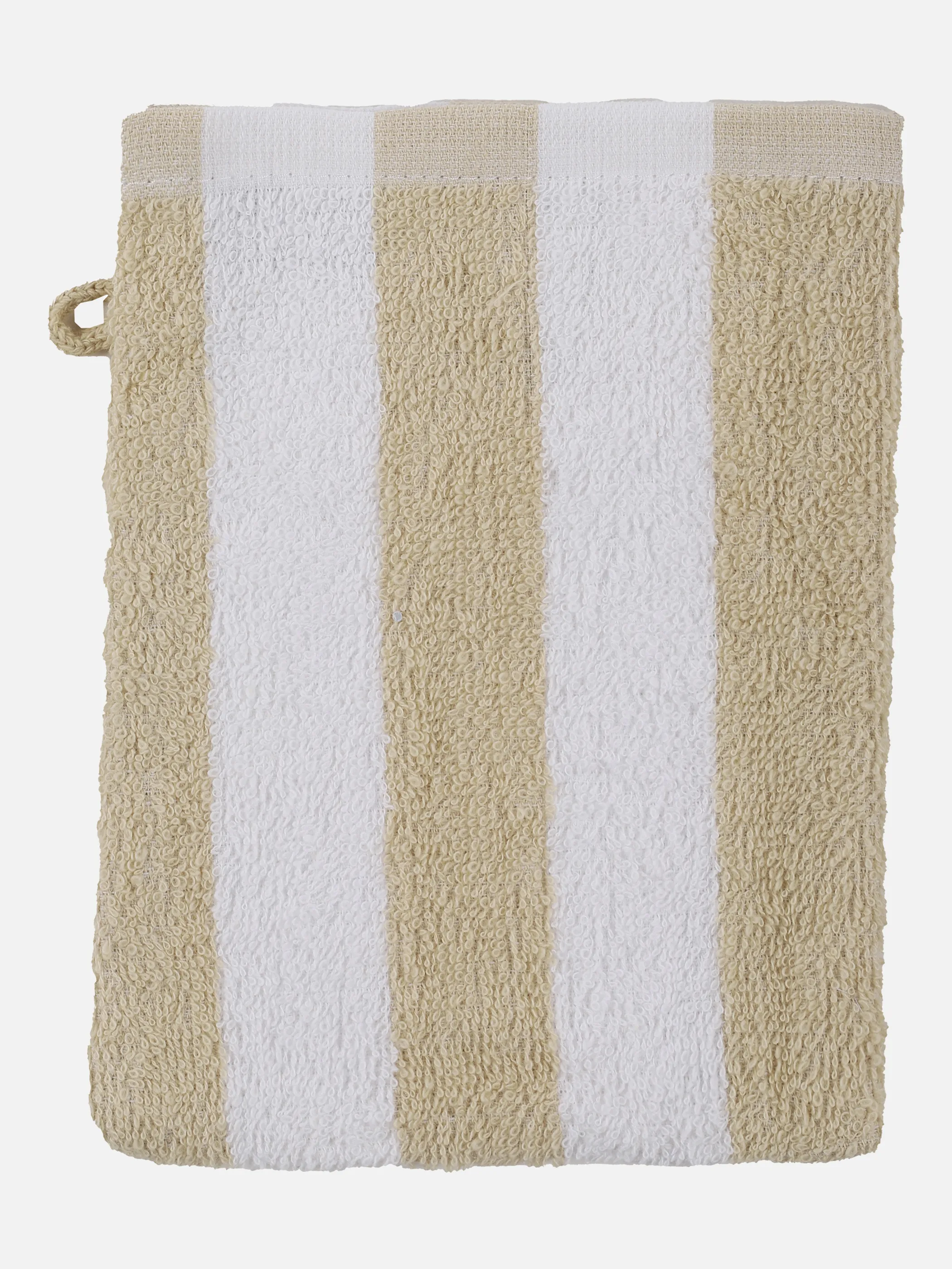 Boule Waschhandschuh gestreift 16x21 Beige 877034 CREME/WEIß 1 Boule Waschhandschuh gestreift 16x21 Beige 877034 CREME/WEIß 1