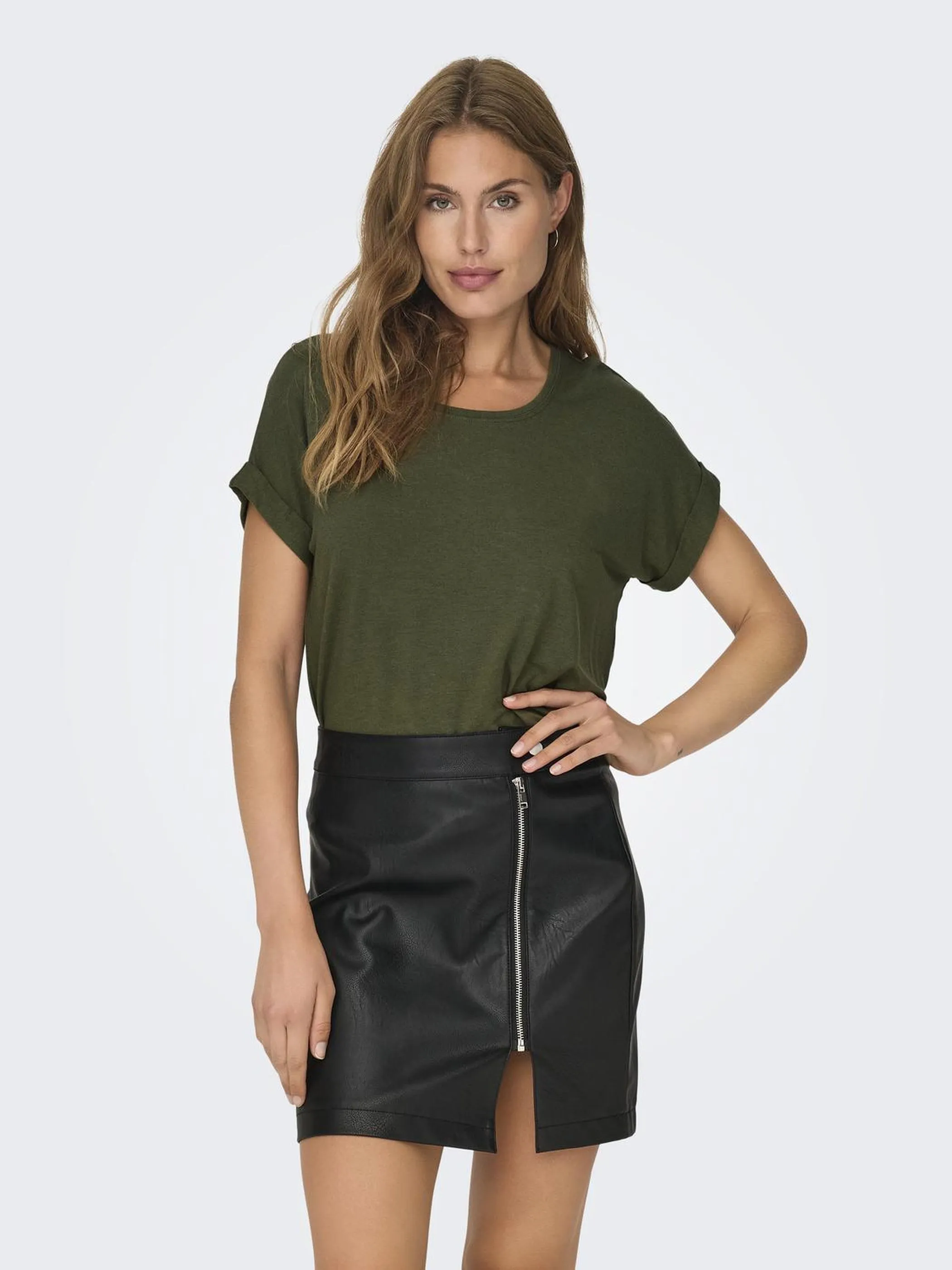 Only 15106662 ONLMOSTER S/S O-NECK Grün 820598 206830005