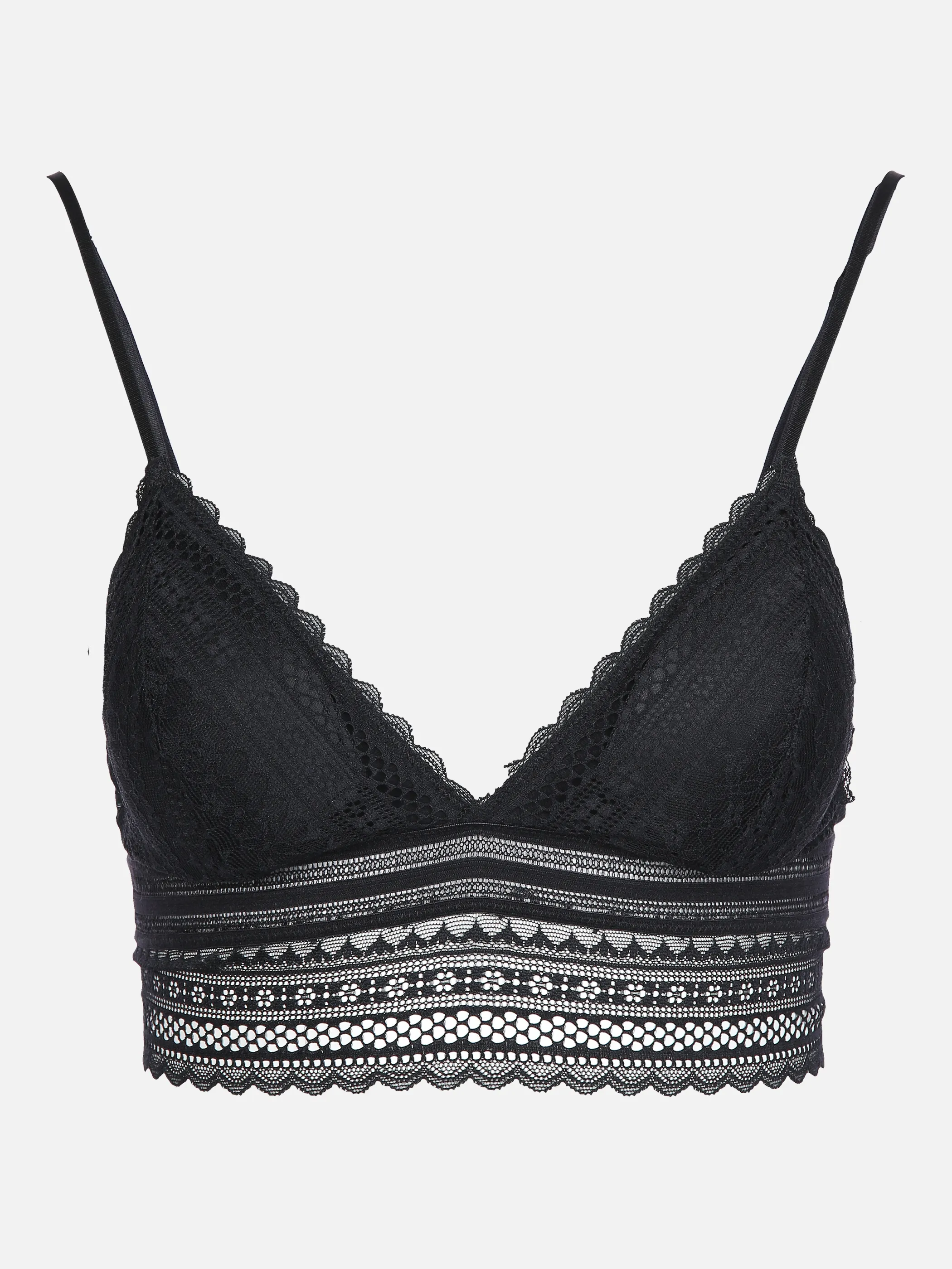 Sure Bustier Top mit Spitze Schwarz 858226 SCHWARZ 1
