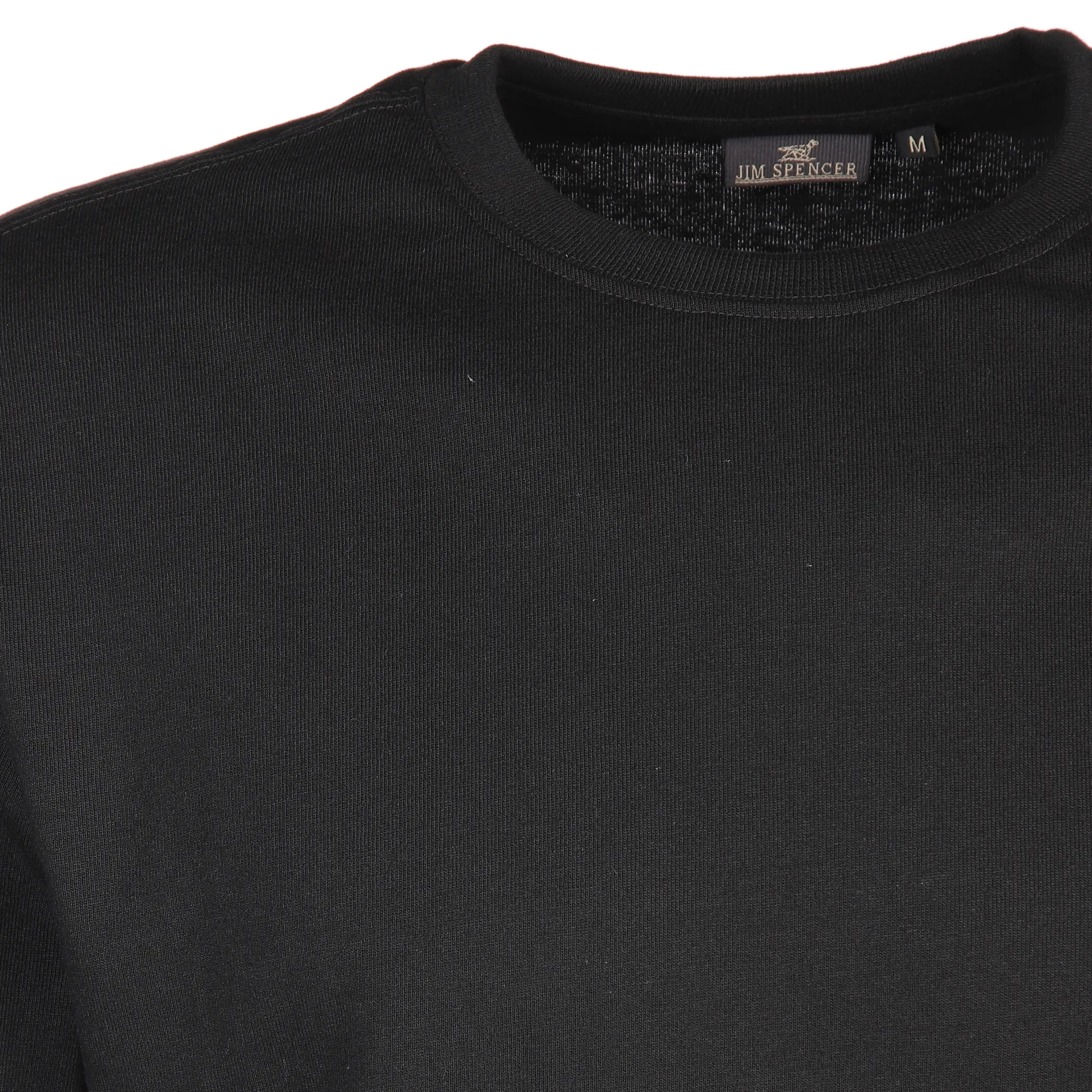 Jim Spencer He. Pyjama Flanell Hose karriert Shirt uni Schwarz 881546 BLACK 3