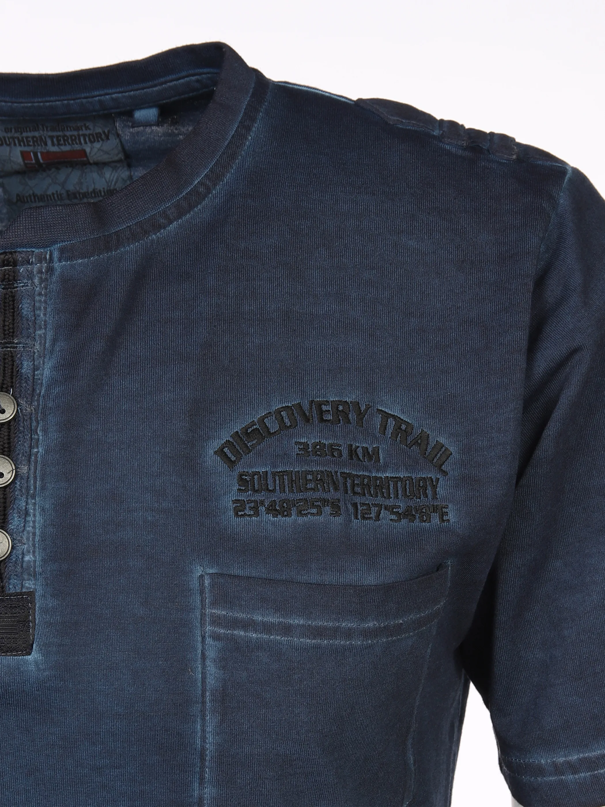Southern Territory He. Henleyshirt 1/2 Arm washer Marine 872419 NAVY 3 Southern Territory He. Henleyshirt 1/2 Arm washer Marine 872419 NAVY 3