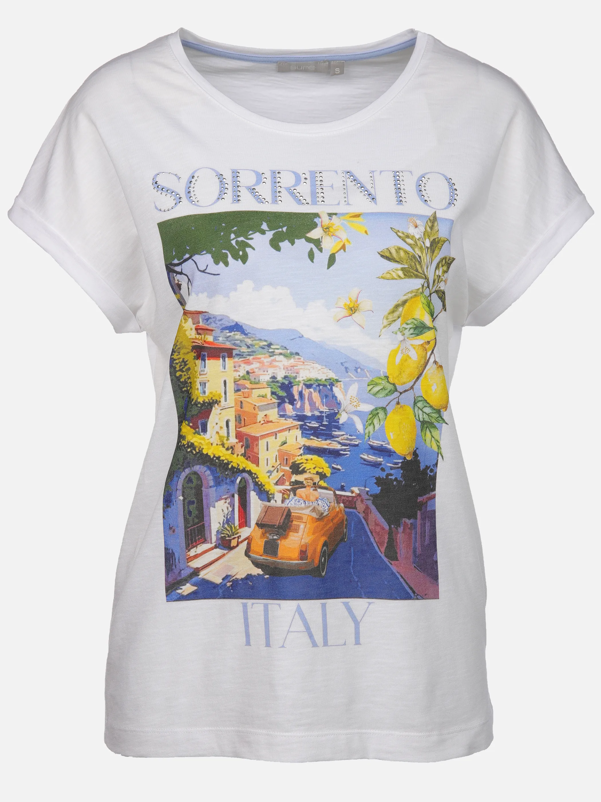 Sure Da-T-Shirt m. Frontprint Weiß 915308 SORRENTO 1