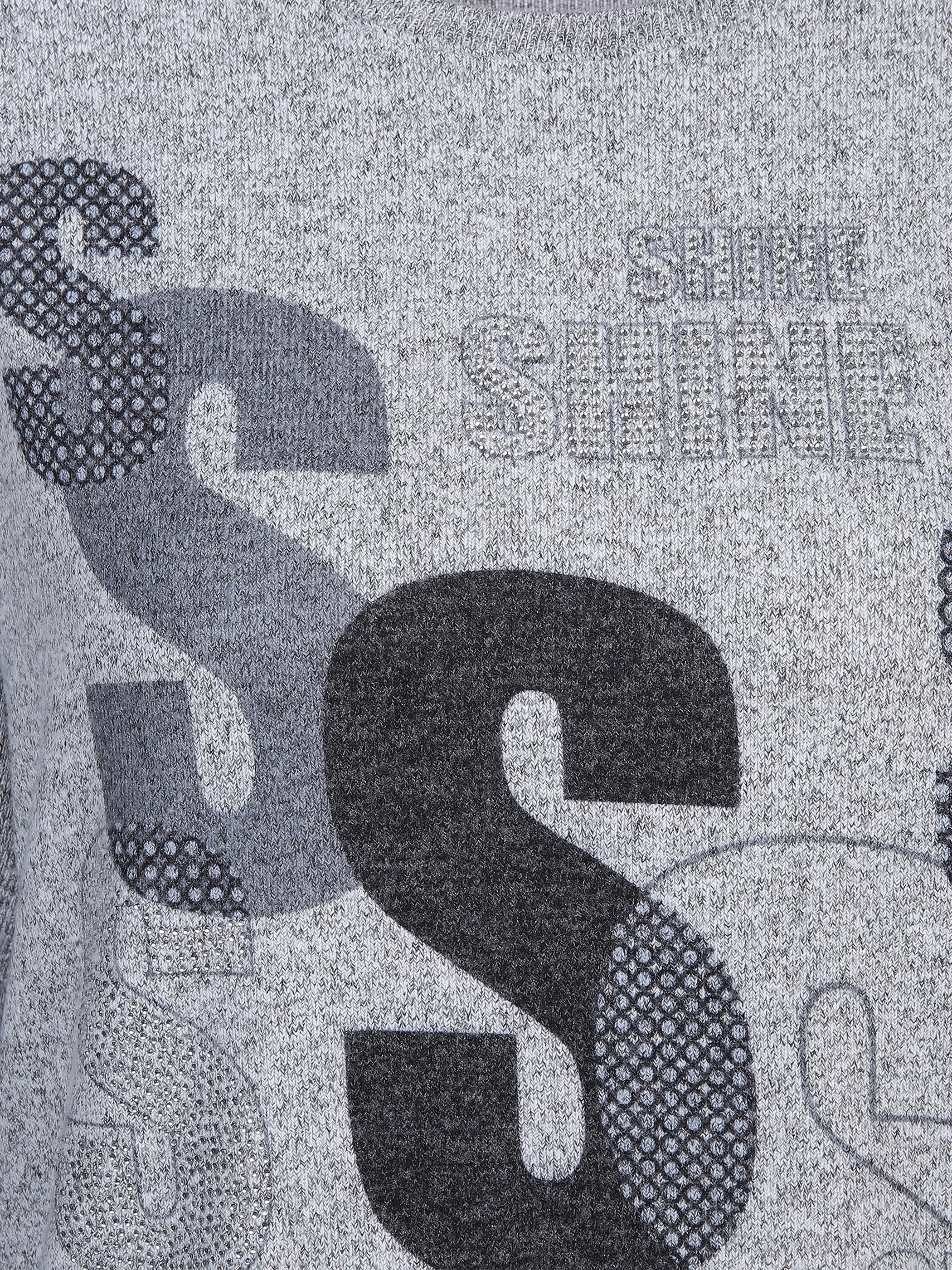 Sure Da-Flauschshirt m.Frontprint Grau 872109 GRAU MEL. 3 Sure Da-Flauschshirt m.Frontprint Grau 872109 GRAU MEL. 3