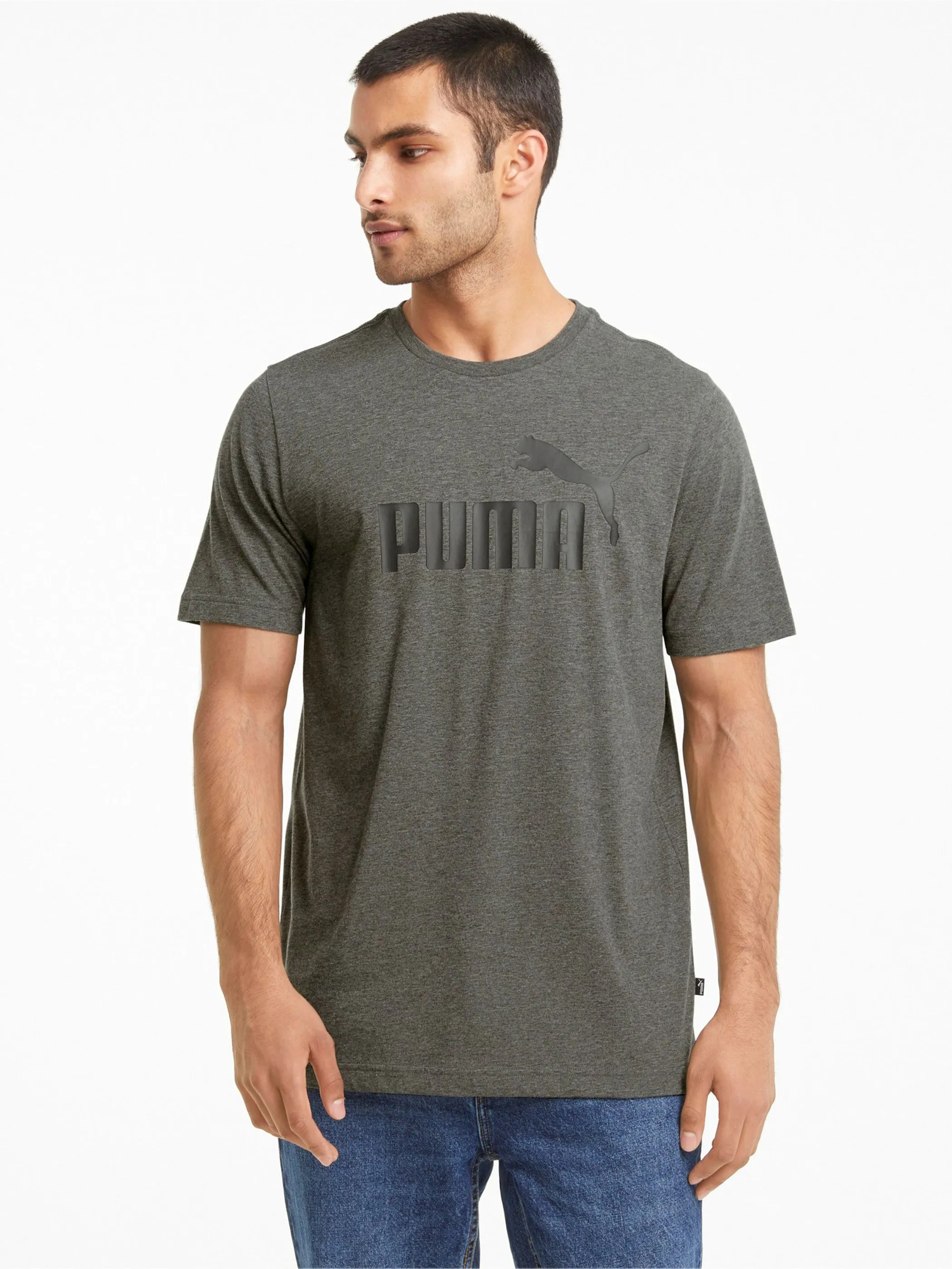 Puma 586736 He-T-Shirt, Logo Grün 846540 70 4