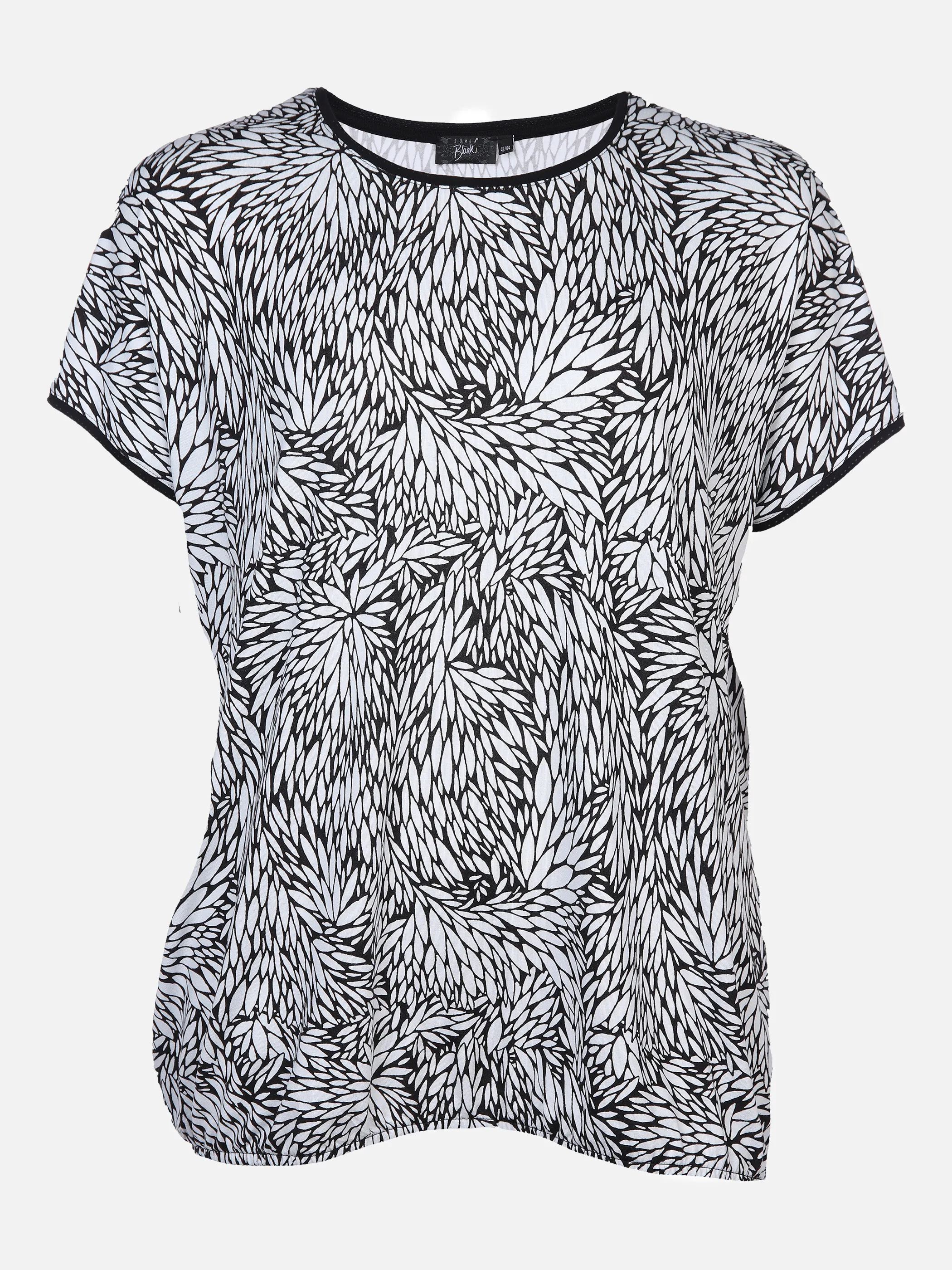 Sonja Blank Da.gr.Gr.Shirt m.Alloverprint Weiß 867919 ECRU/SCHWA 1 Sonja Blank Da.gr.Gr.Shirt m.Alloverprint Weiß 867919 ECRU/SCHWA 1