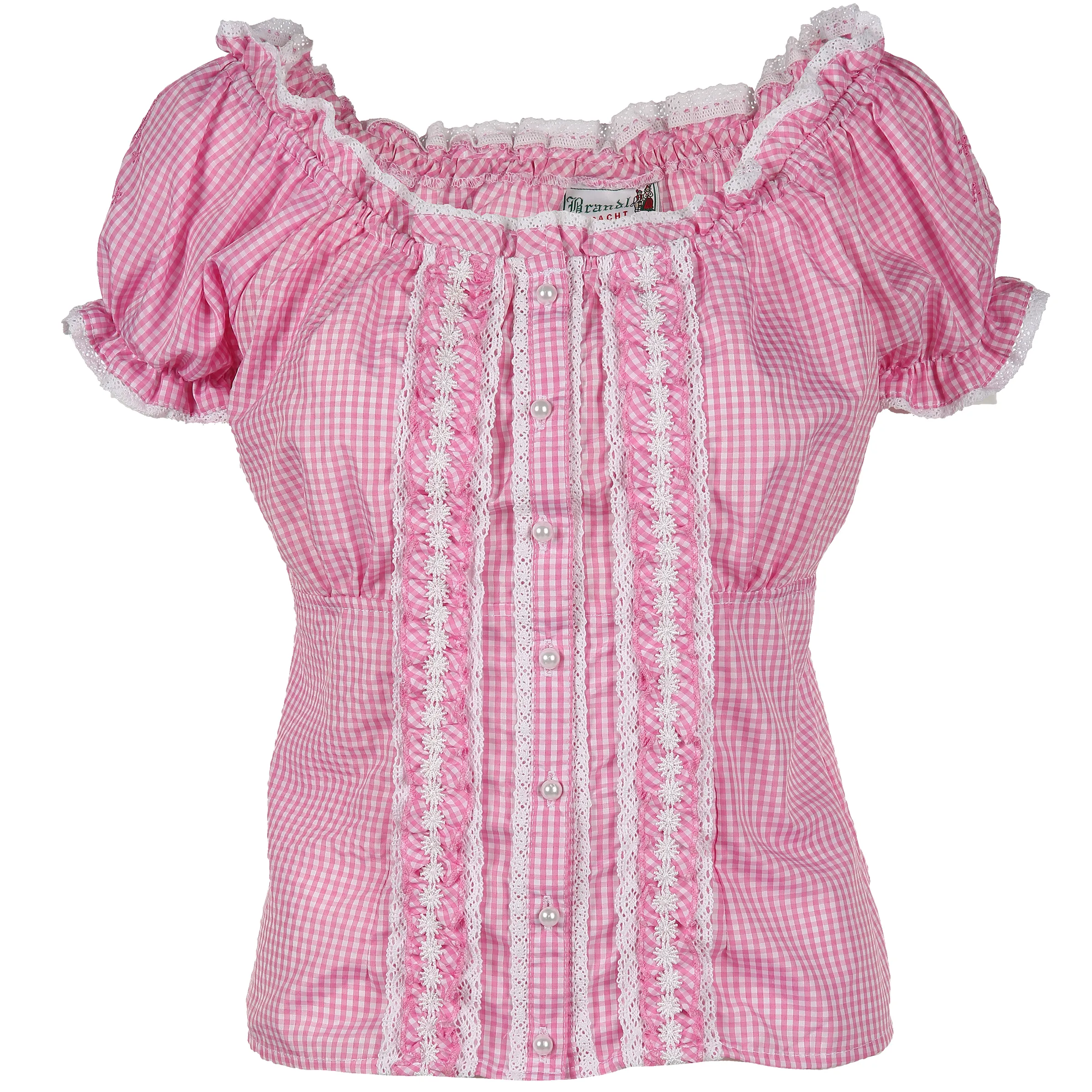 Brandl Tracht Da-Trachtenbluse mit Spitze Rosa 787541 ROSE-WEIß 1
